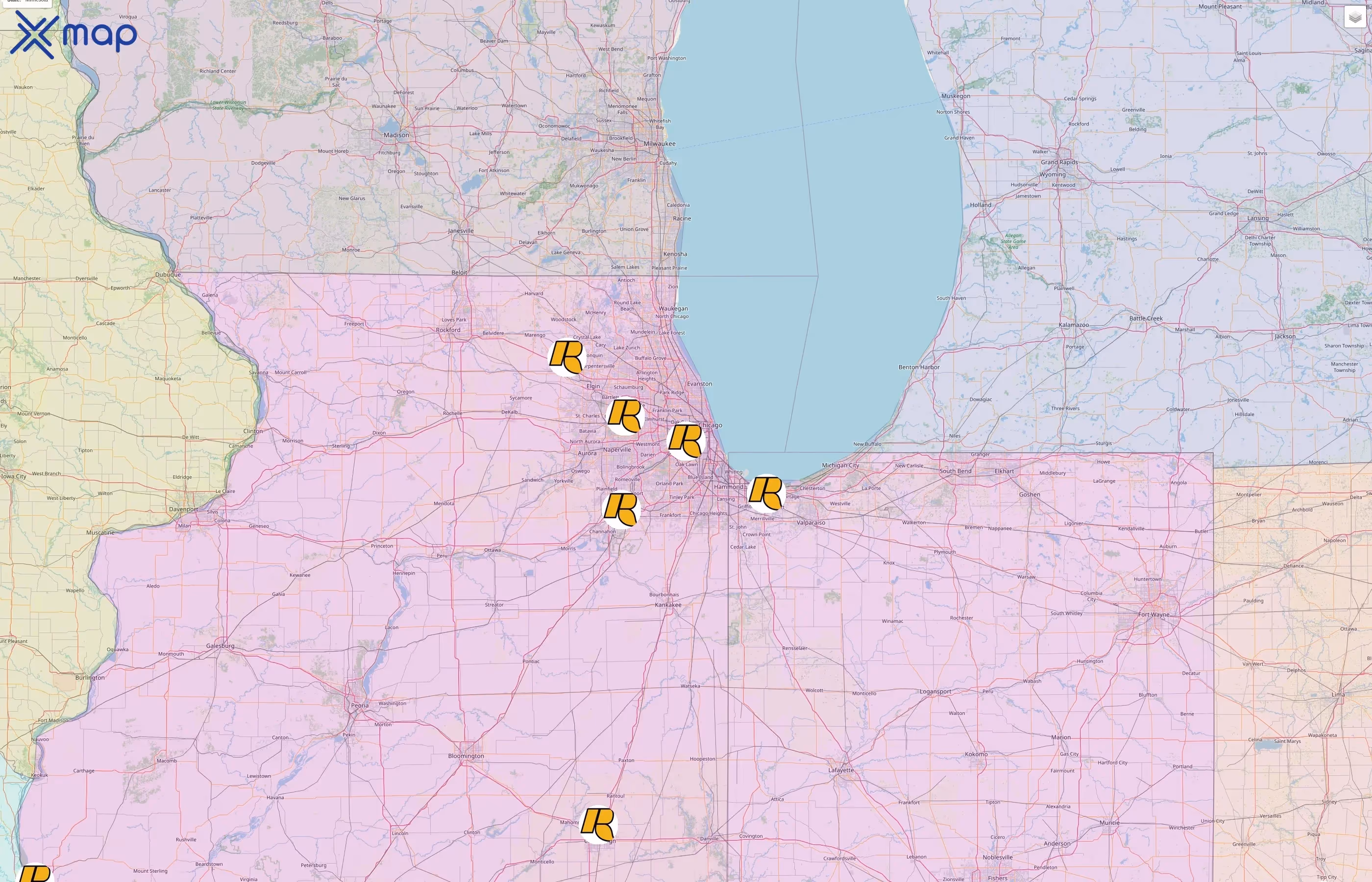 Rush Truck Leasing street hotspots