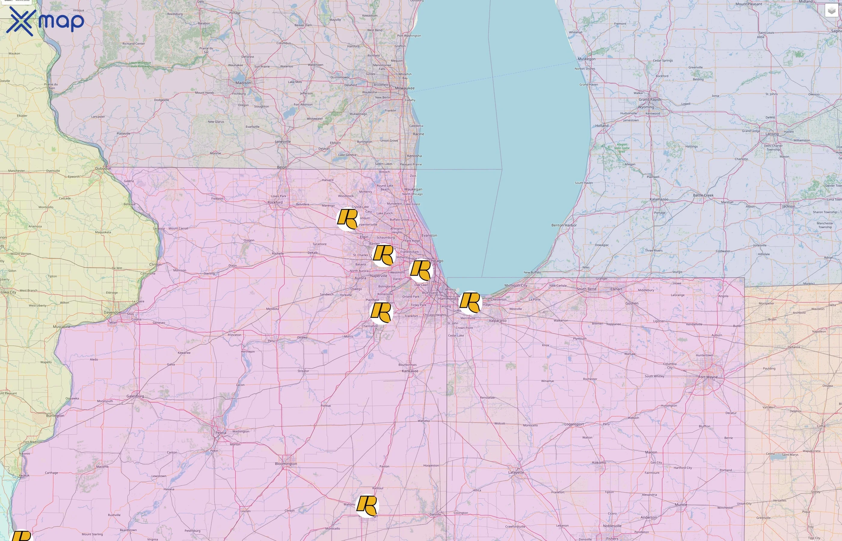 Rush Truck Leasing street hotspots