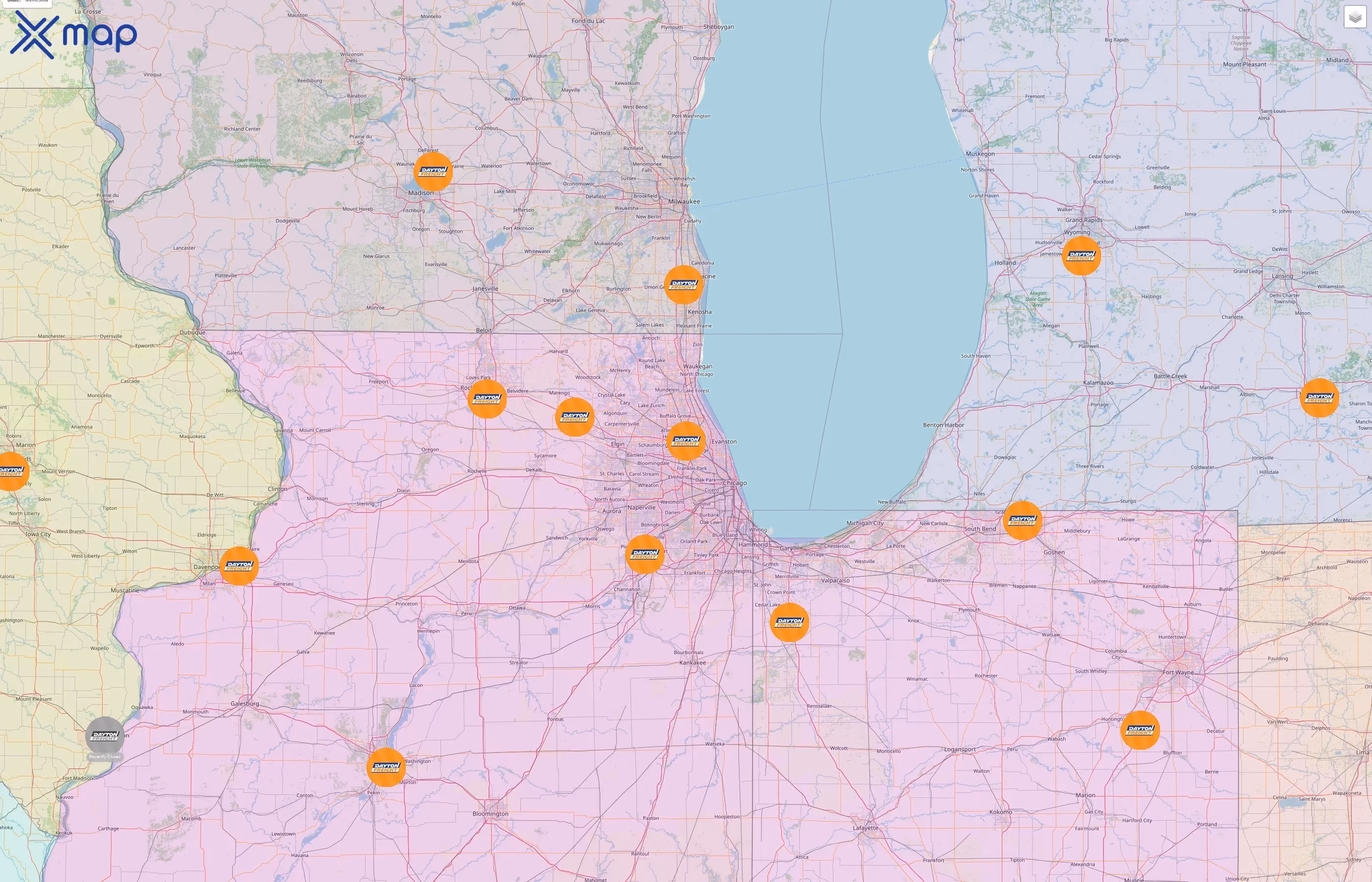 Dayton Freight Lines street hotspots