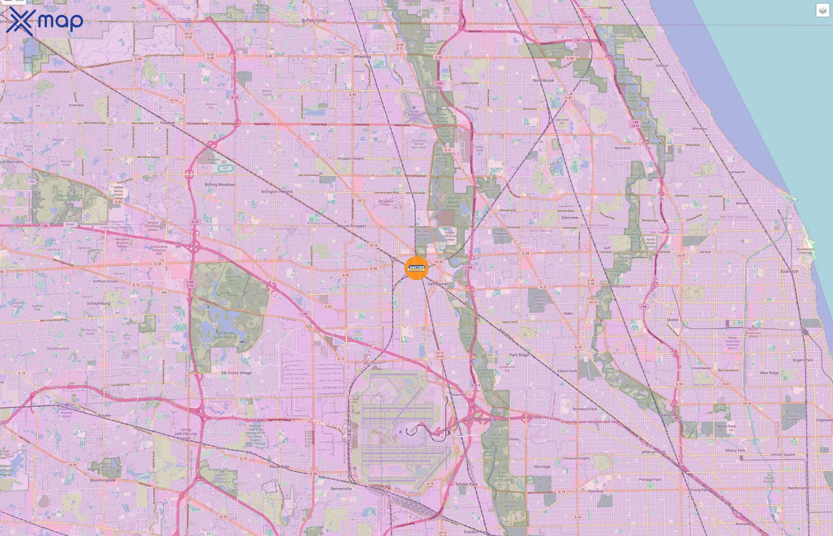 Dayton Freight Lines traffic data
