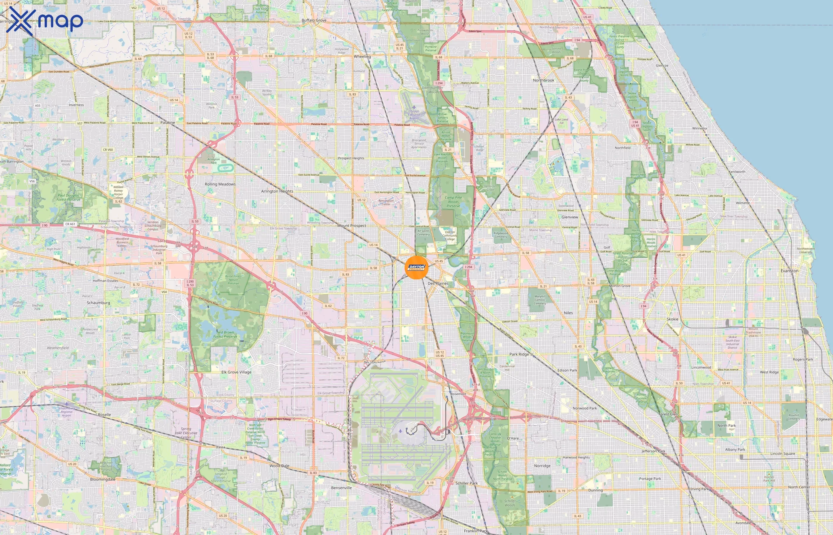 Dayton Freight Lines area coverage