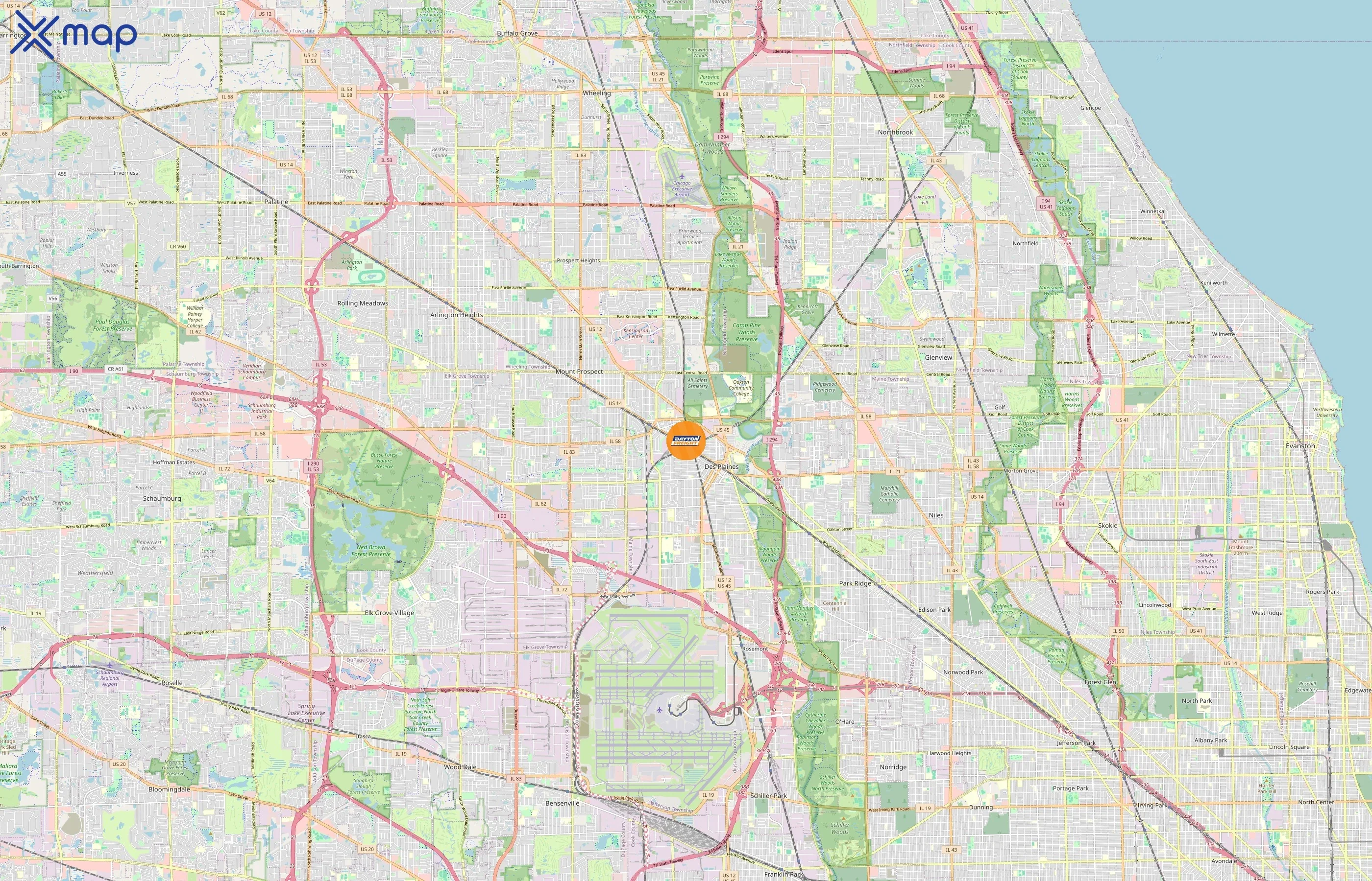 Dayton Freight Lines area coverage