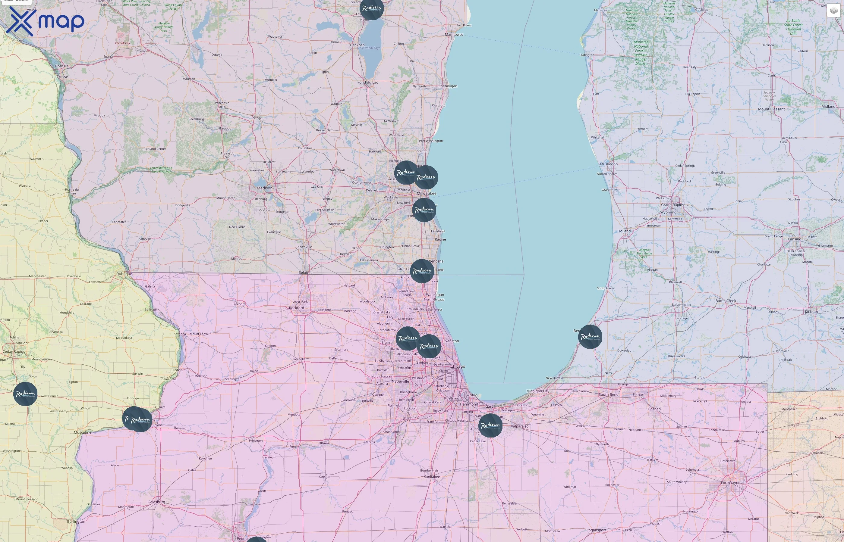 Radisson Hotels street hotspots