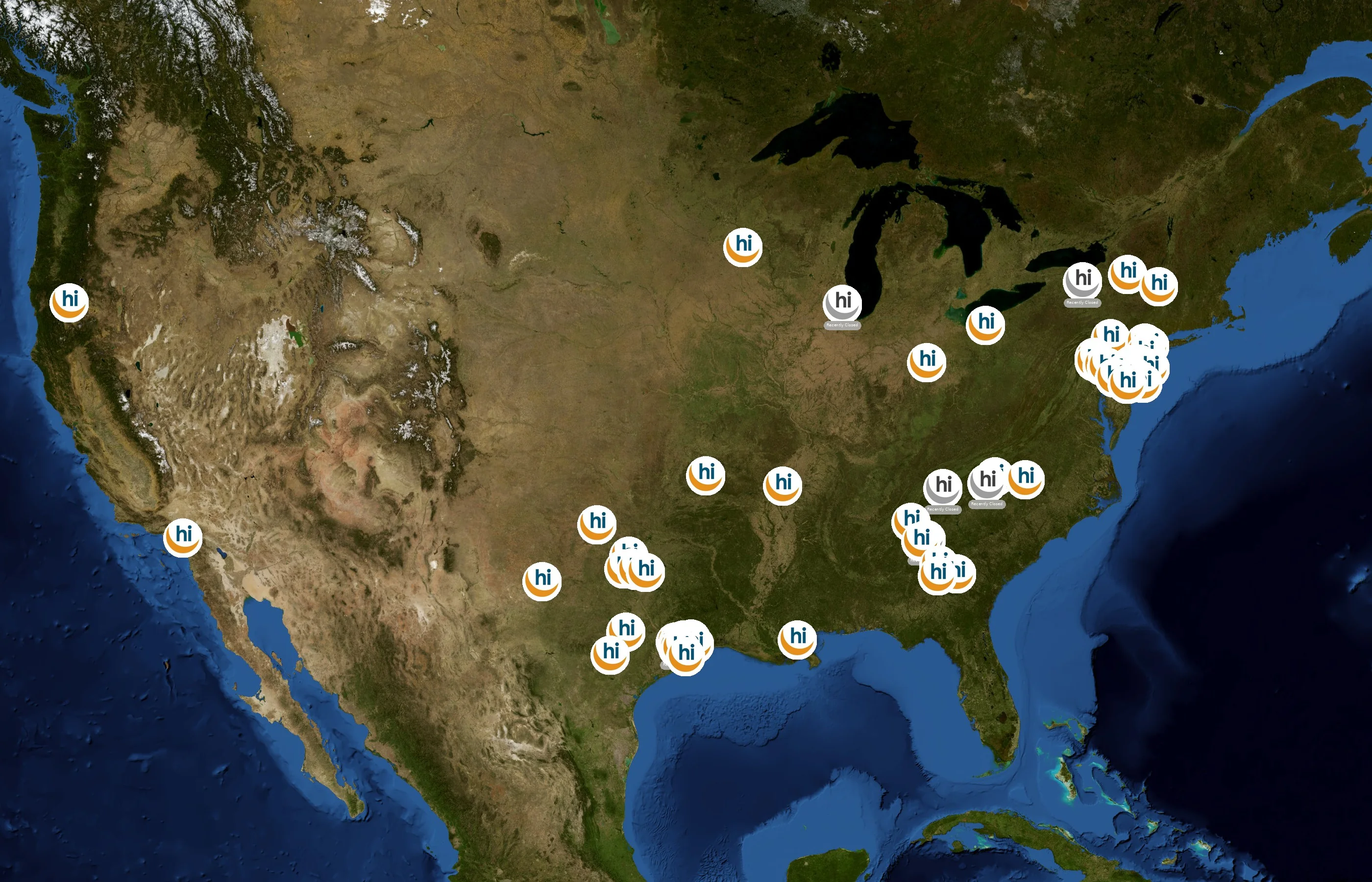 HI Hotels state distribution