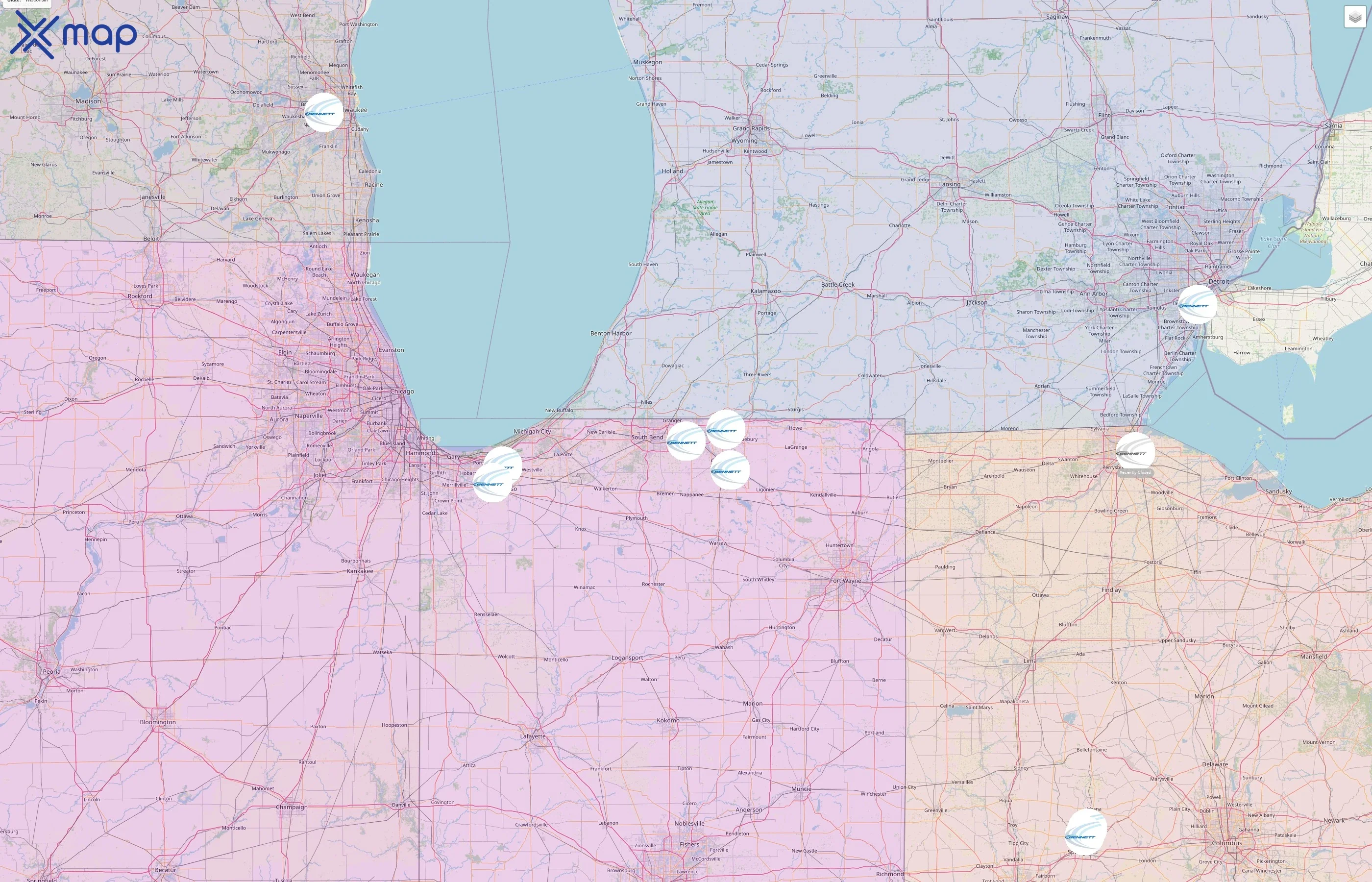 Bennett Motor Express street hotspots