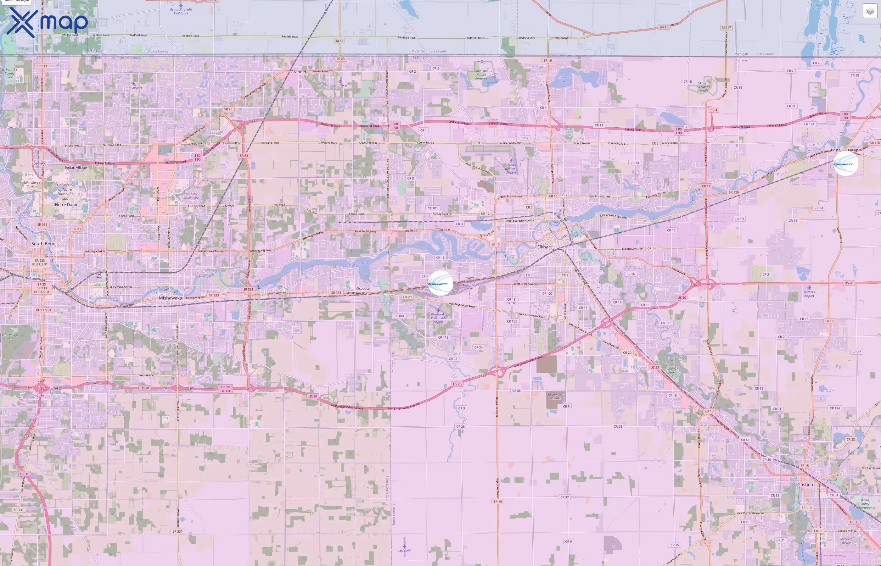 Bennett Motor Express traffic data