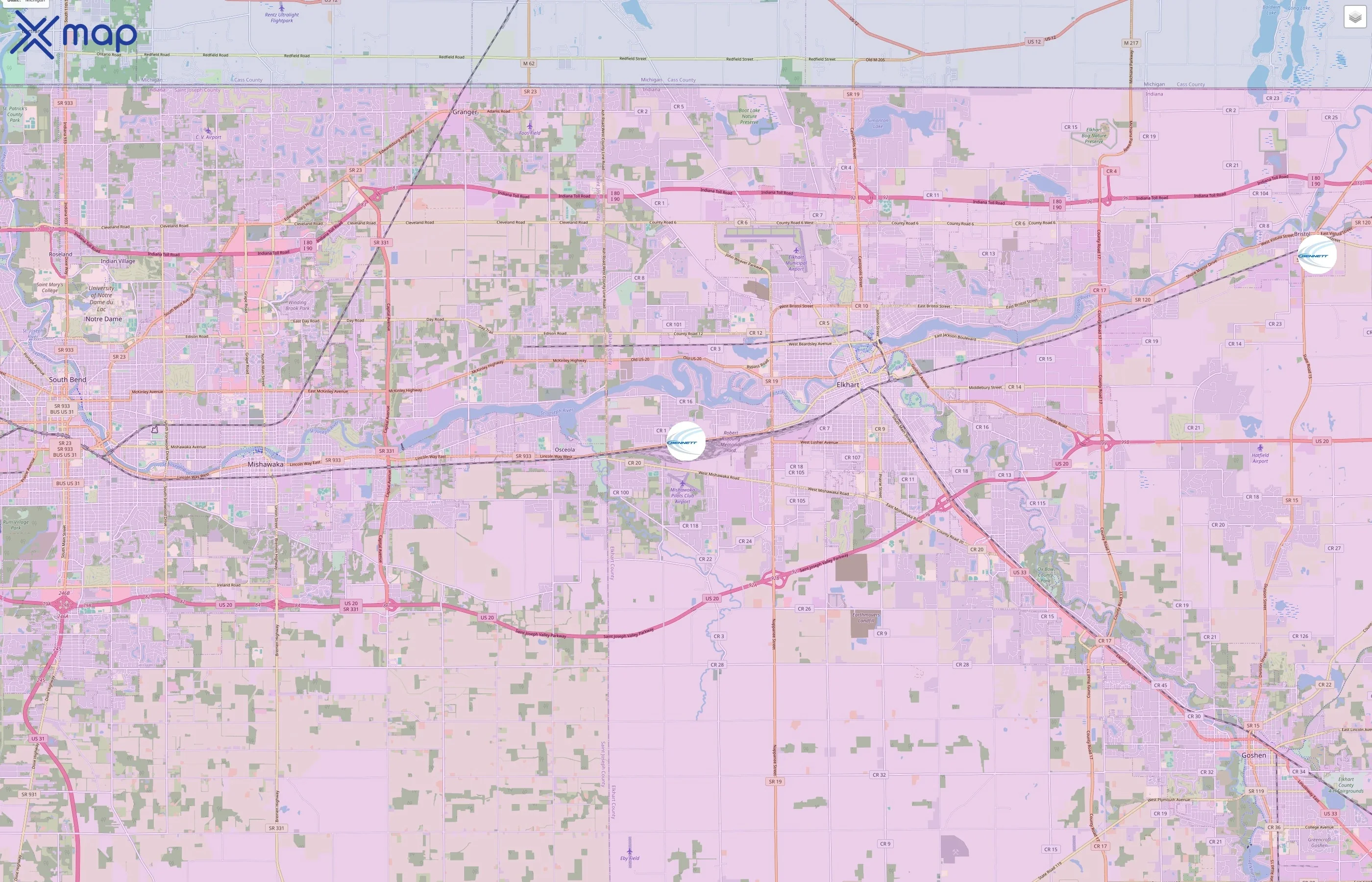 Bennett Motor Express traffic data