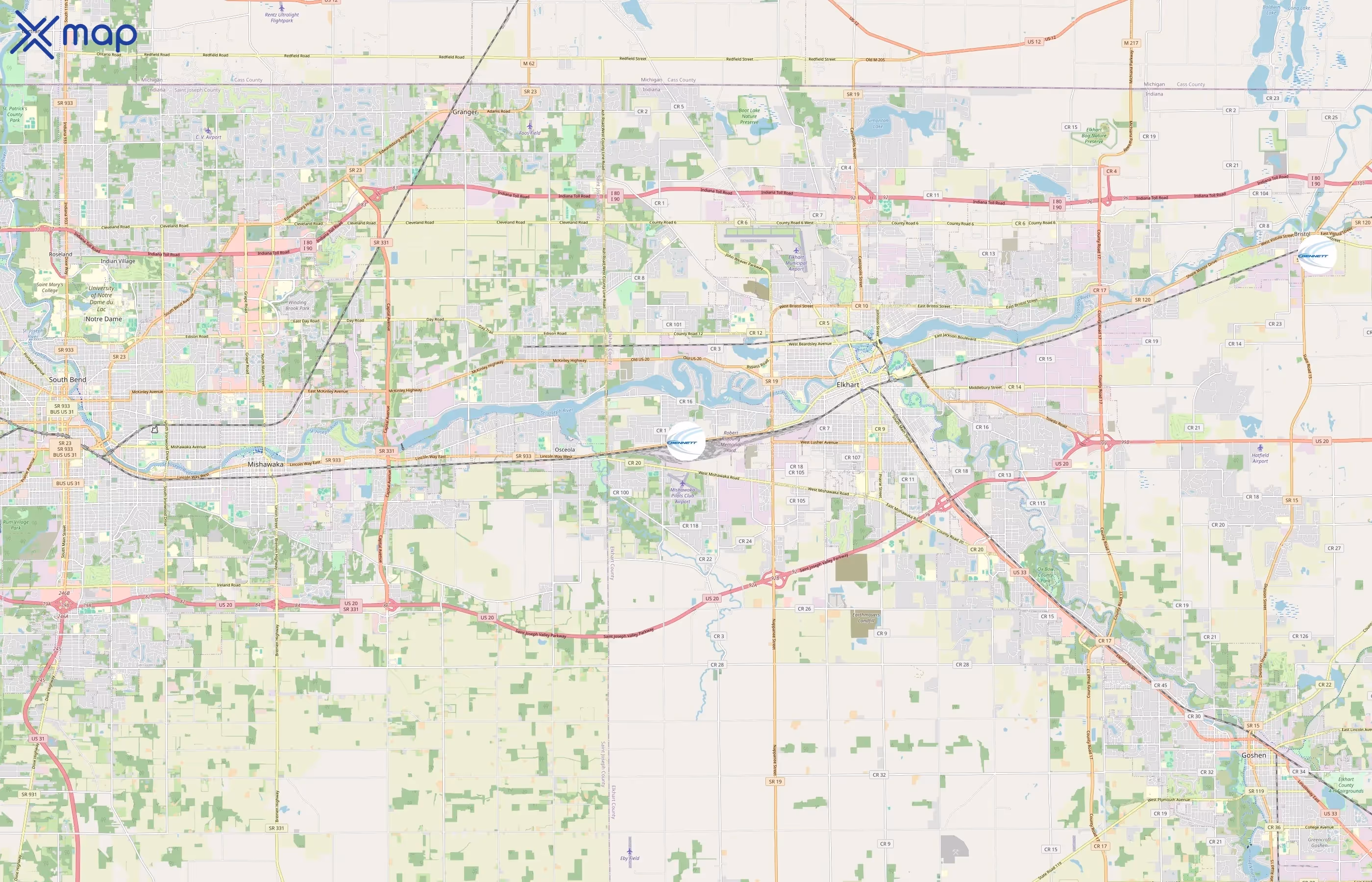 Bennett Motor Express area coverage