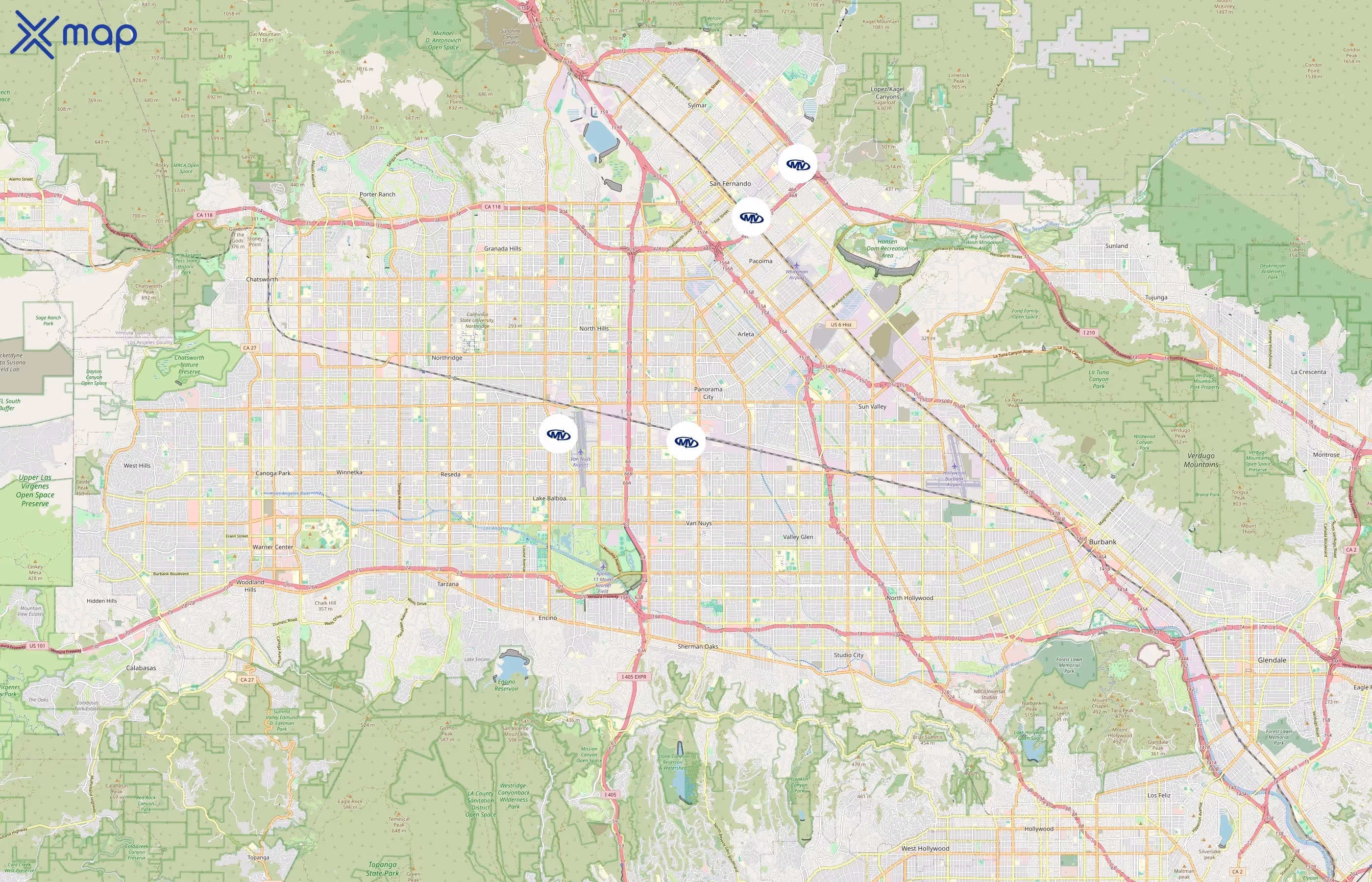 MV Transportation area coverage