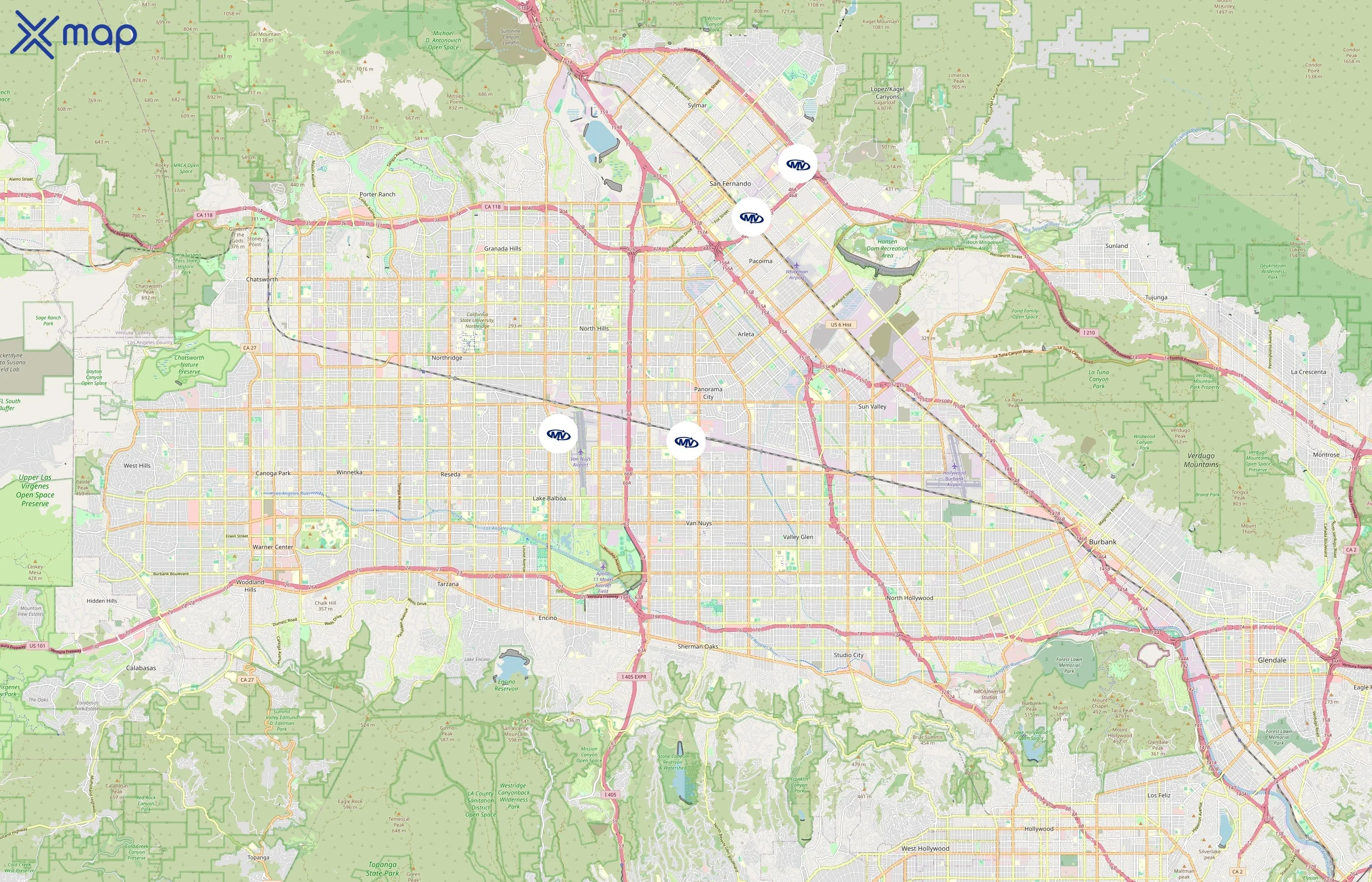 MV Transportation area coverage