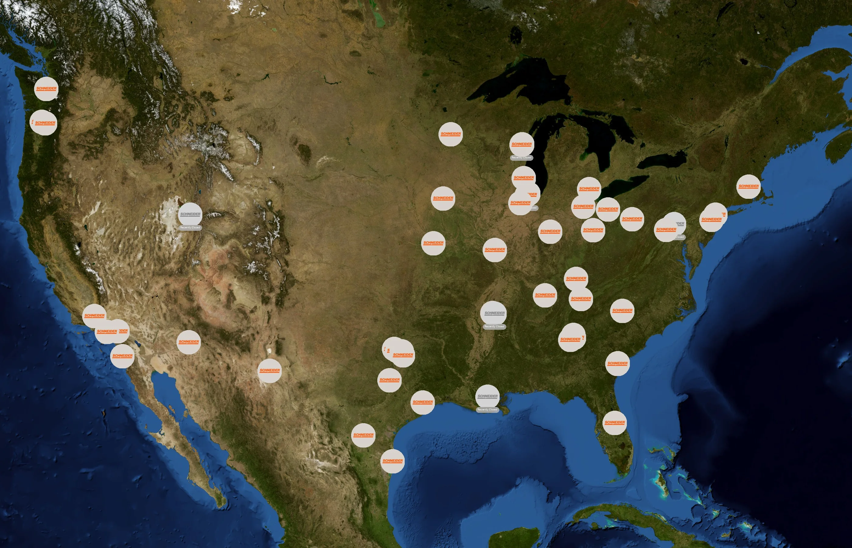 Schneider National state distribution