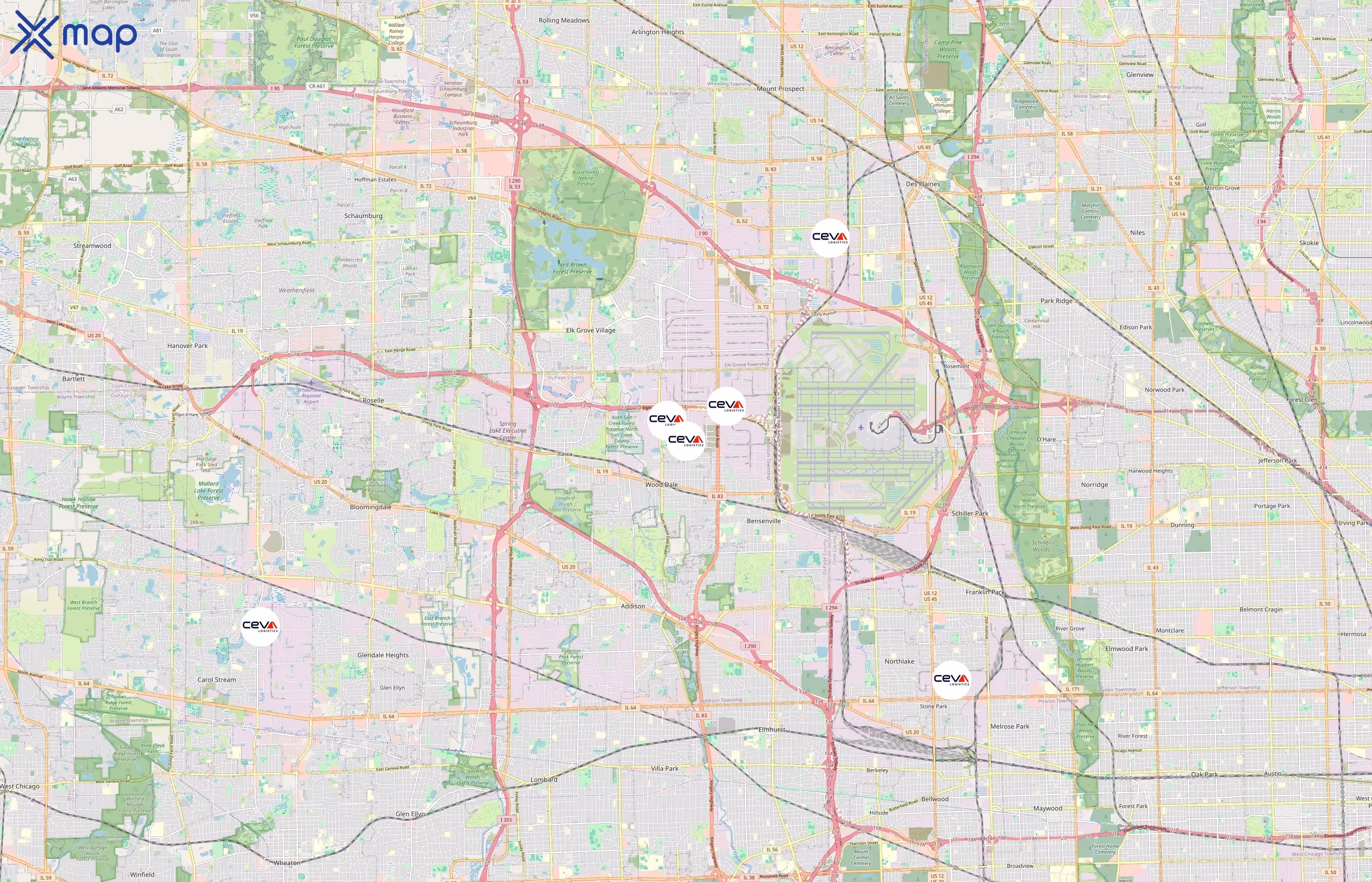 CEVA Logistics area coverage