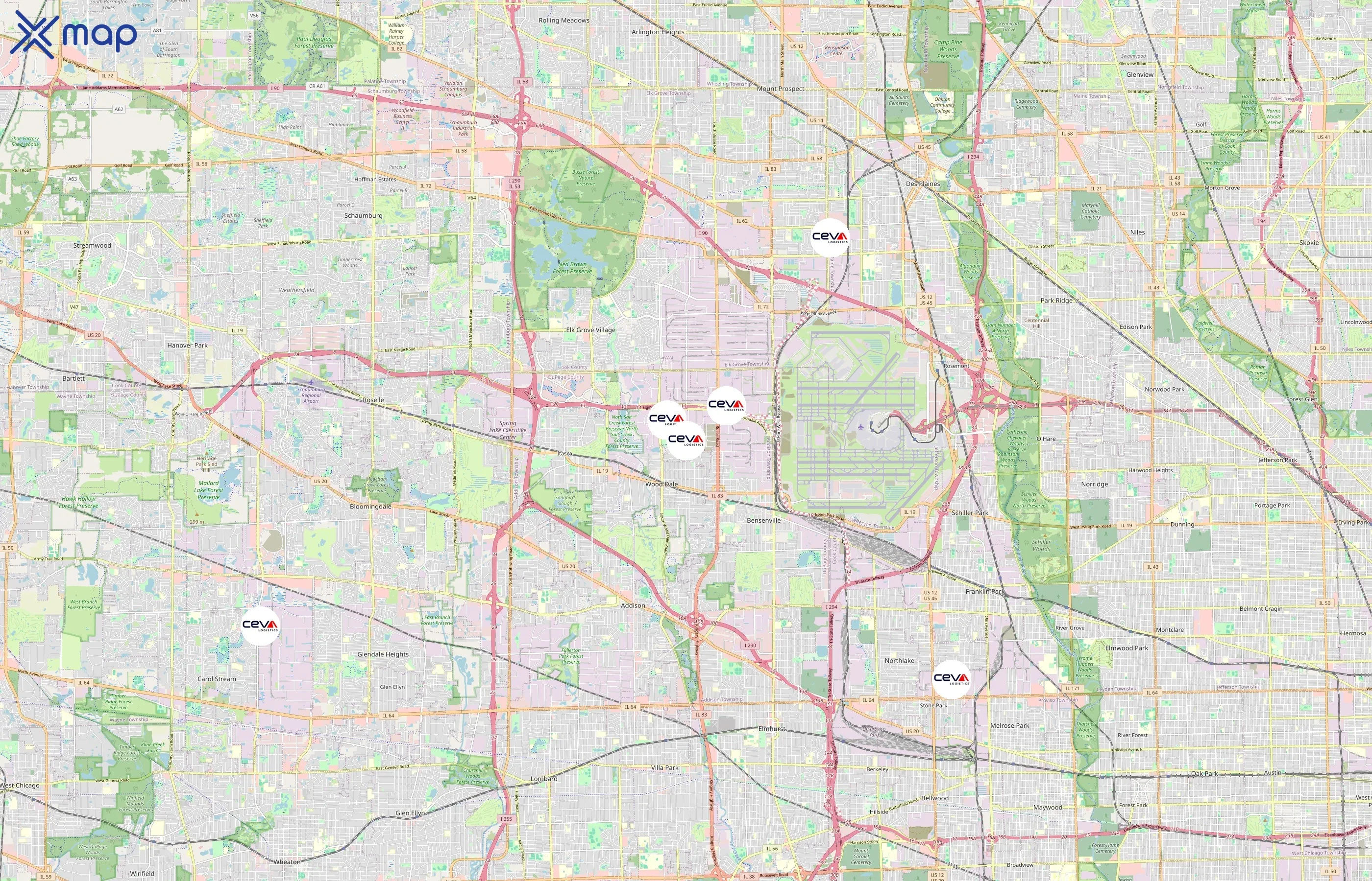 CEVA Logistics area coverage