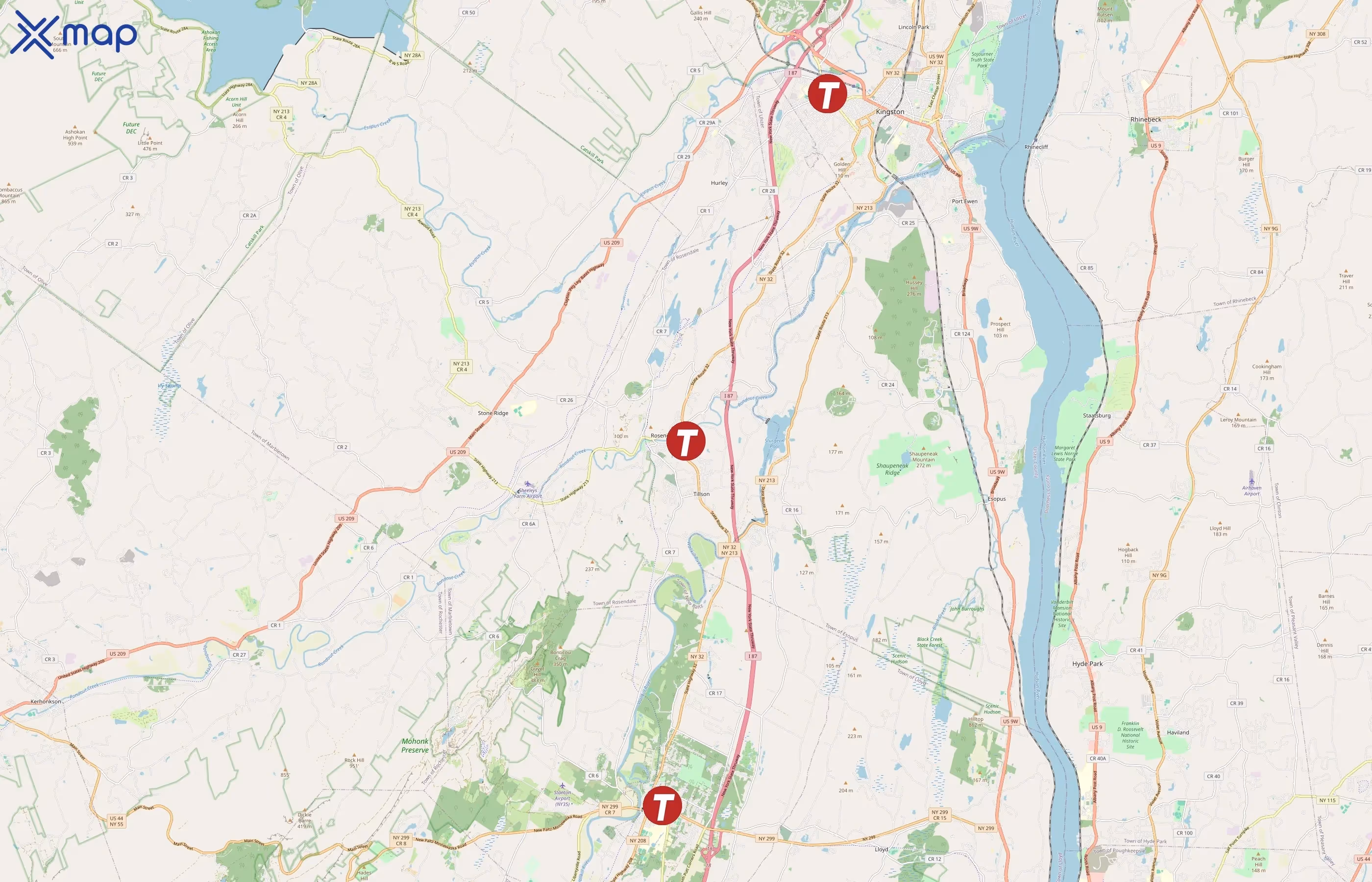Trailways area coverage