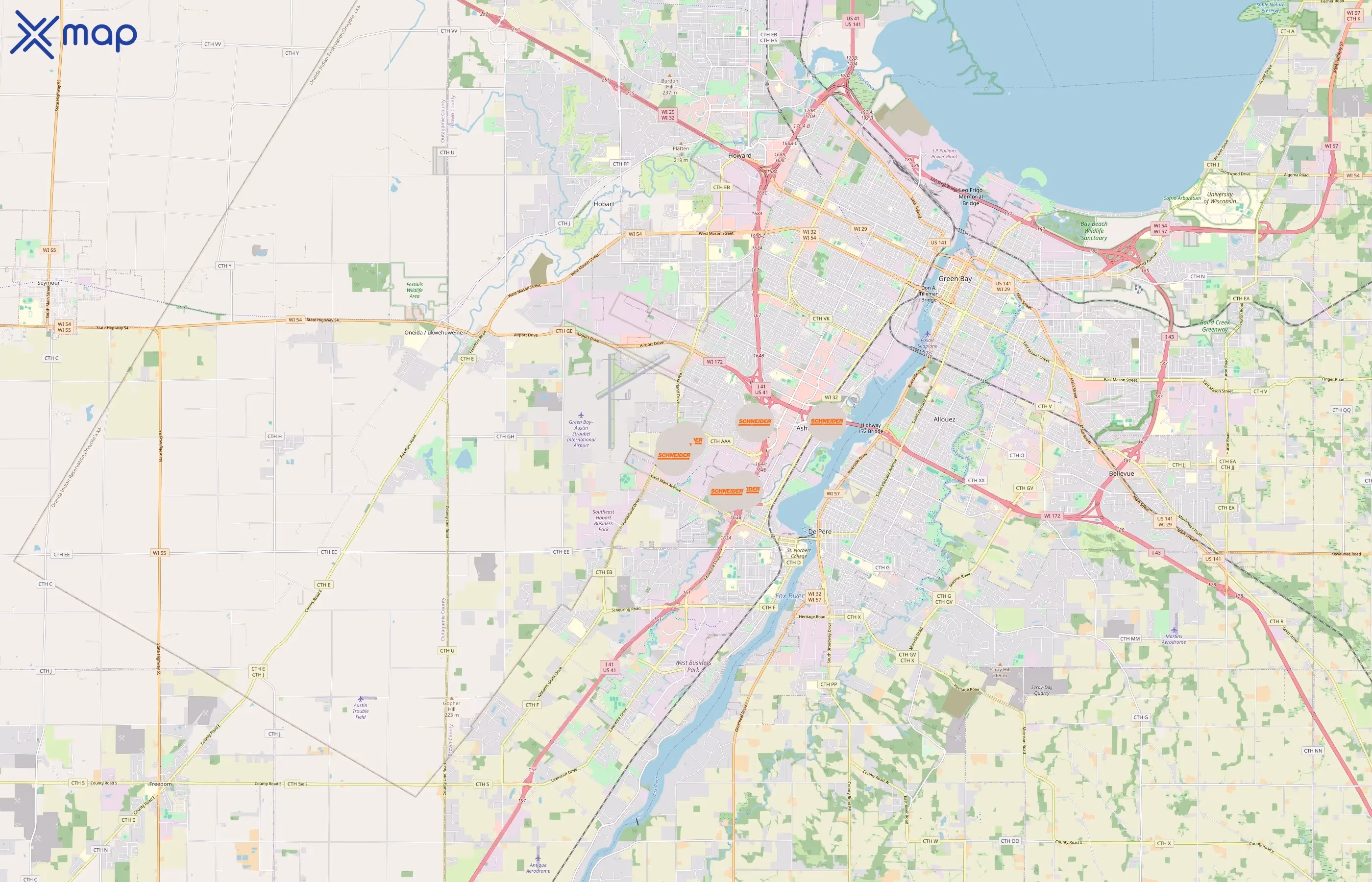 Schneider National area coverage