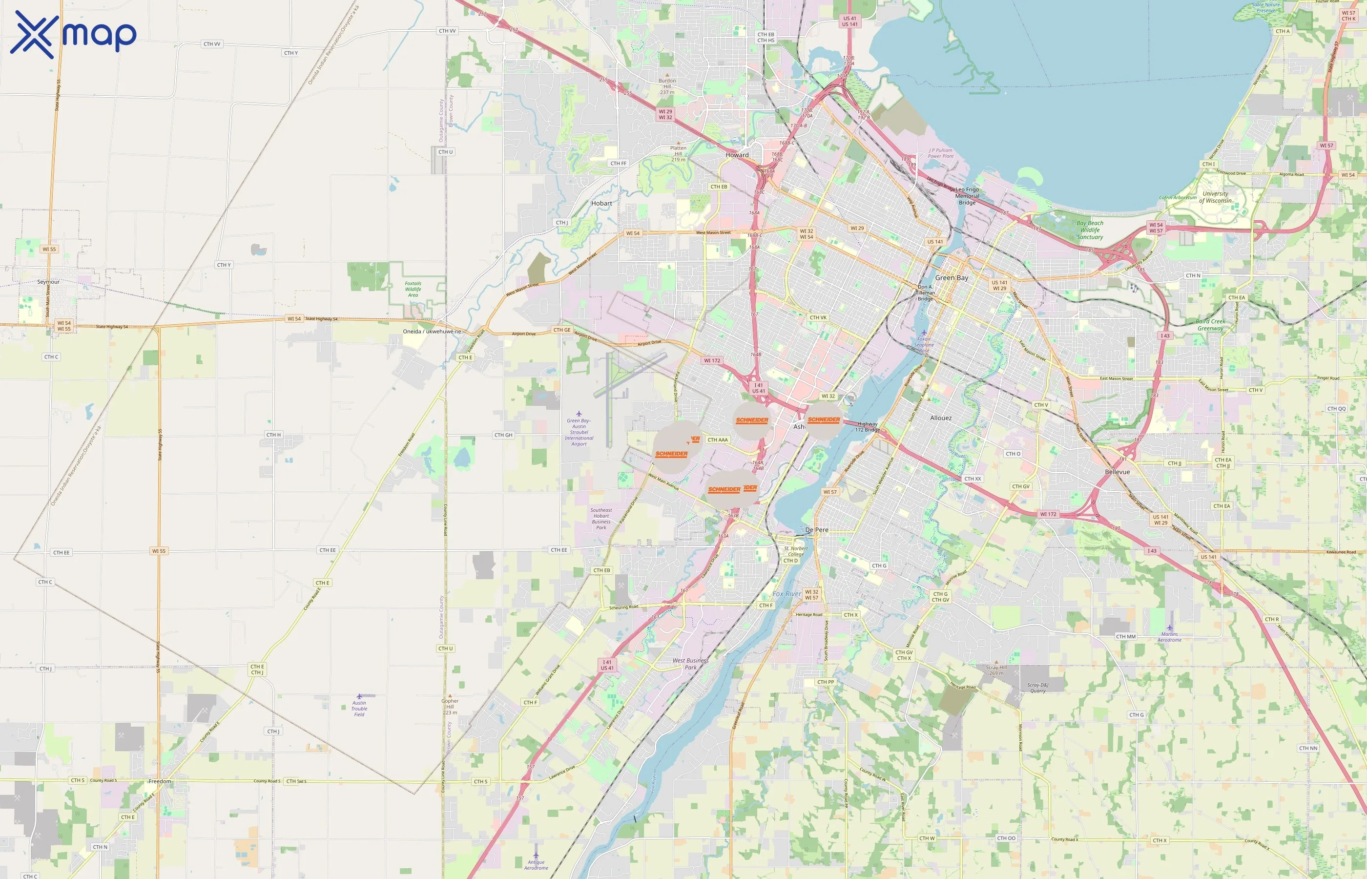 Schneider National area coverage