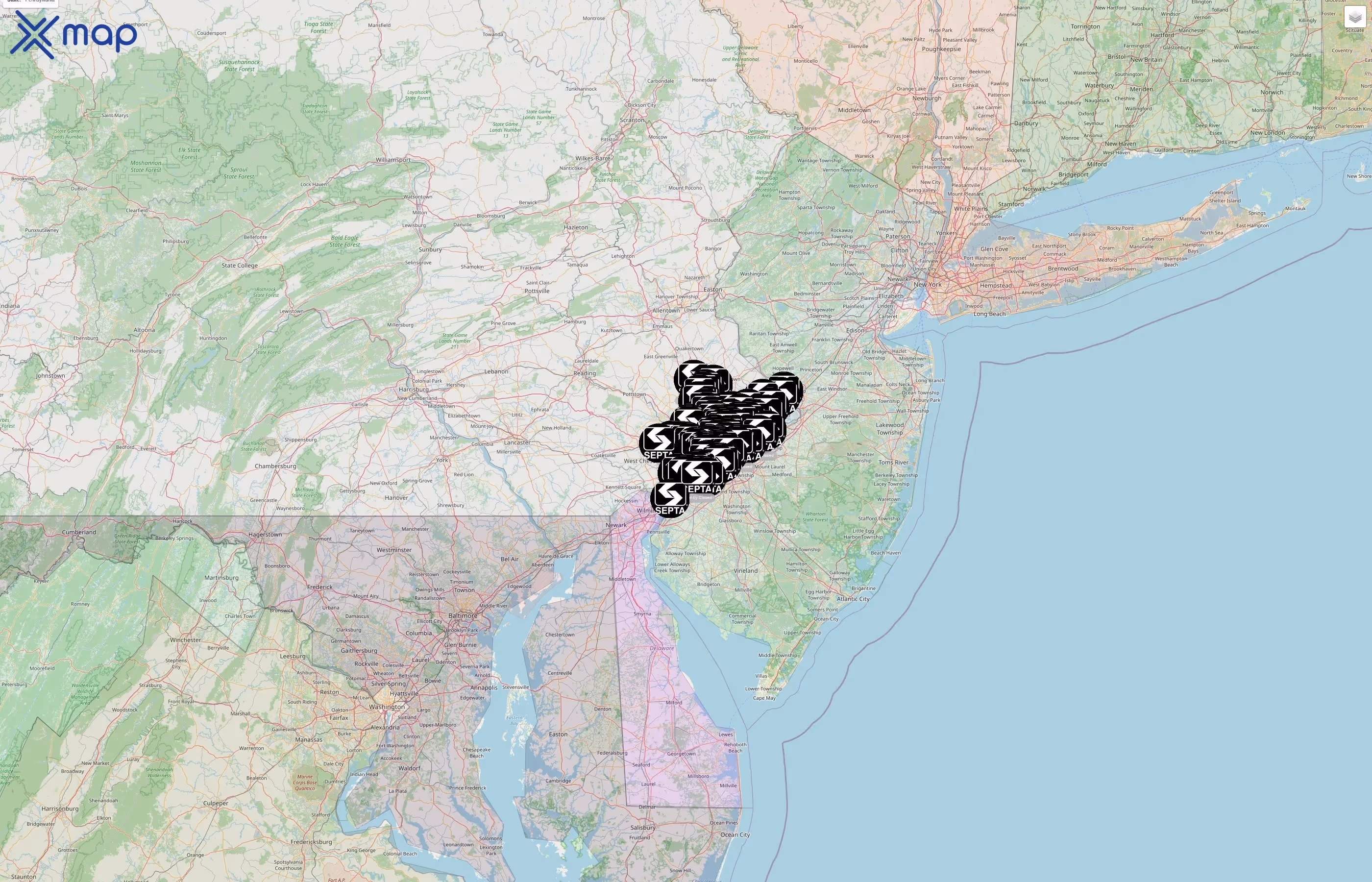 SEPTA street hotspots