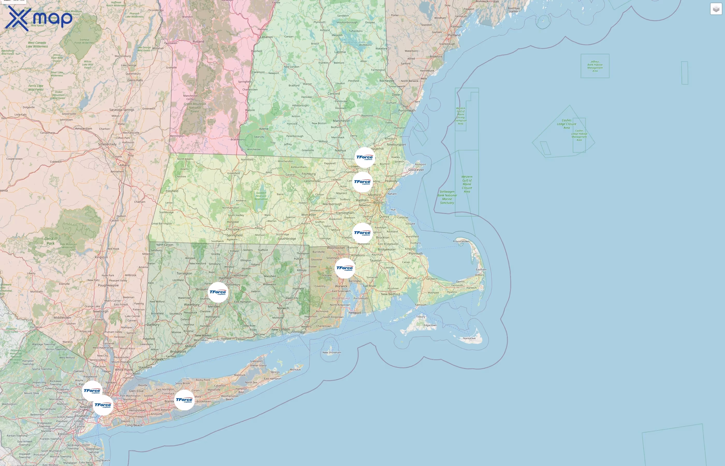 TForce Logistics street hotspots