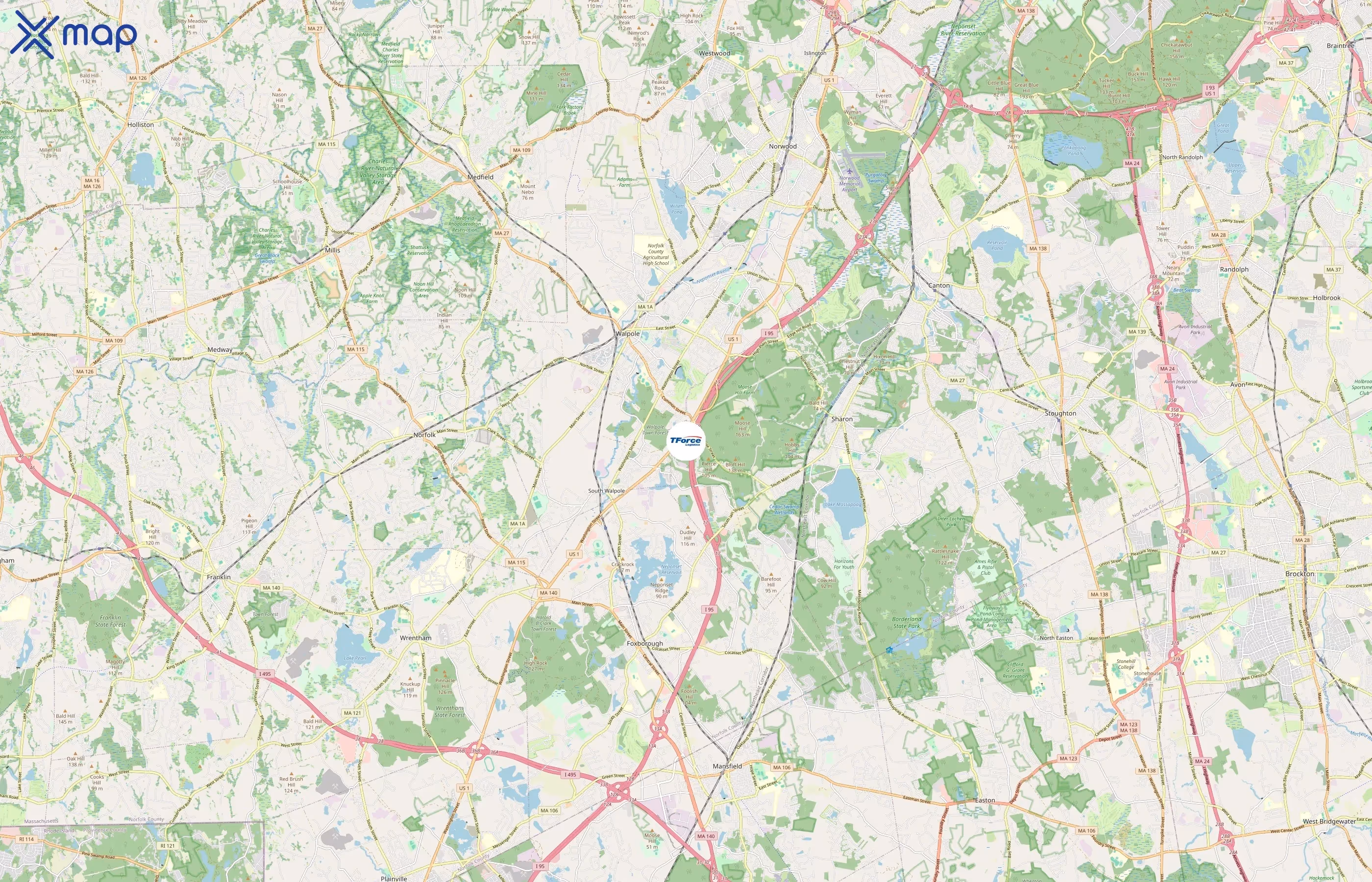 TForce Logistics area coverage
