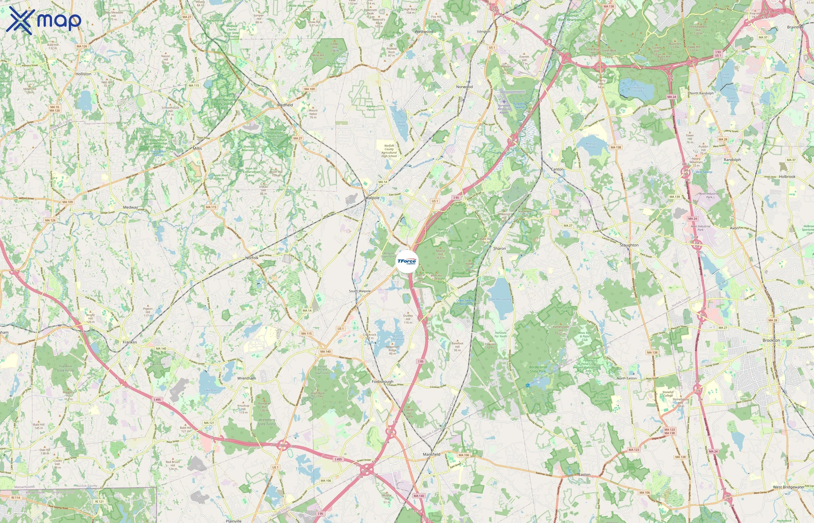 TForce Logistics area coverage