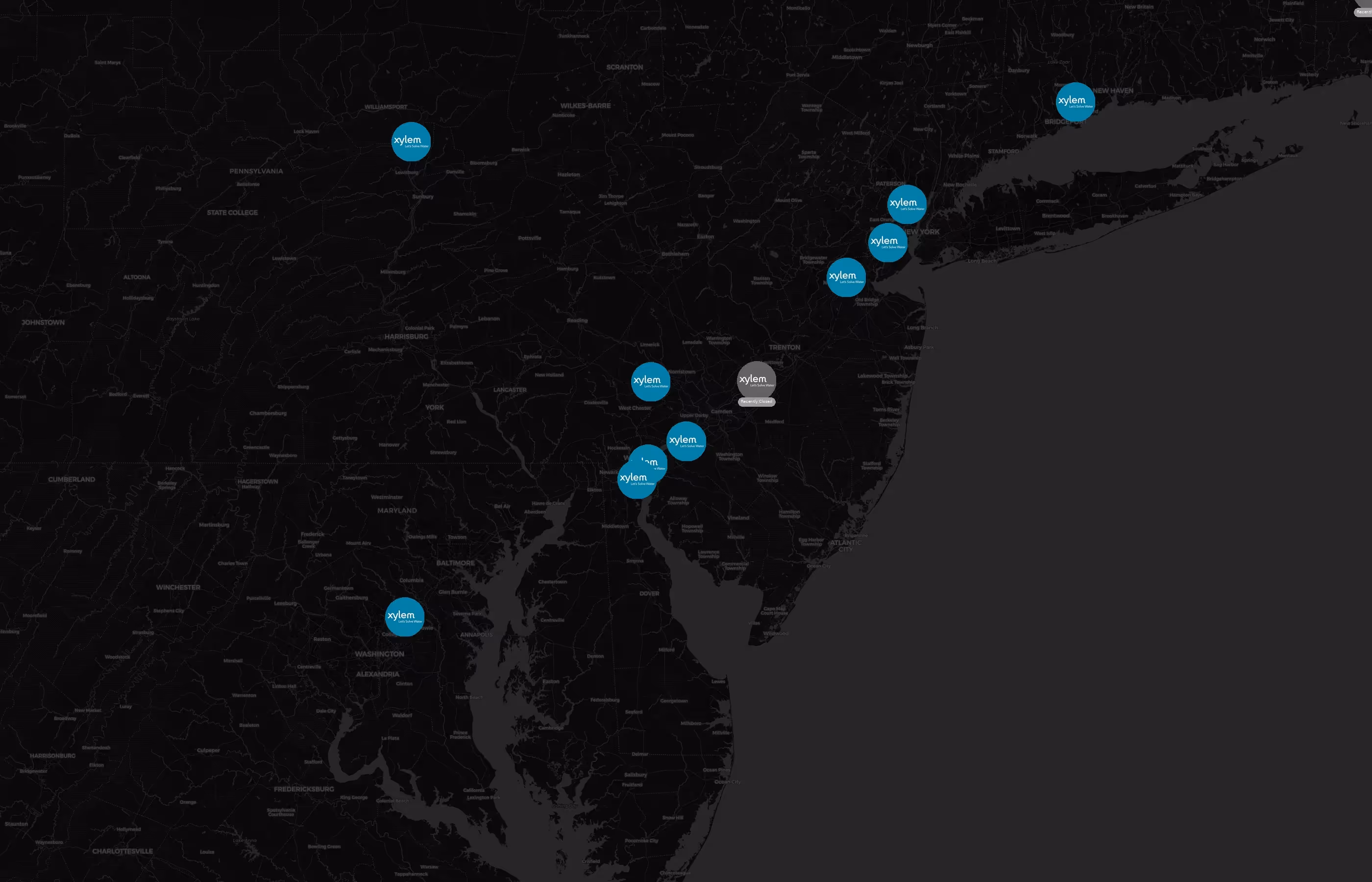 Xylem city distribution