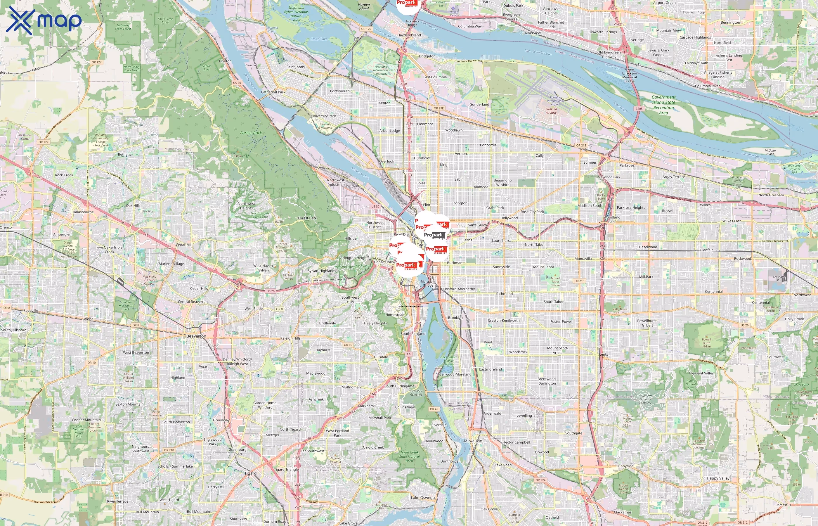 Propark Mobility area coverage