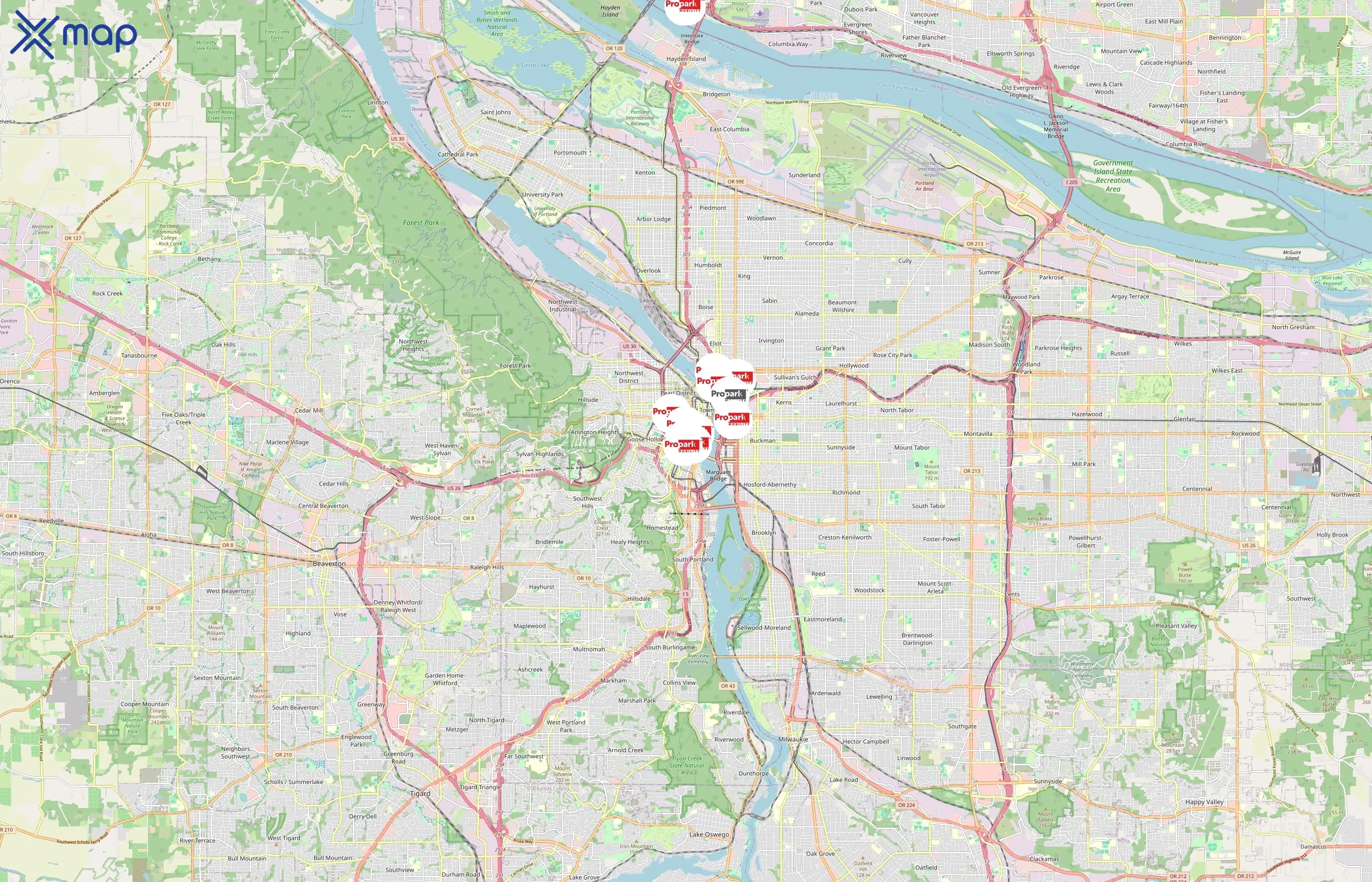 Propark Mobility area coverage