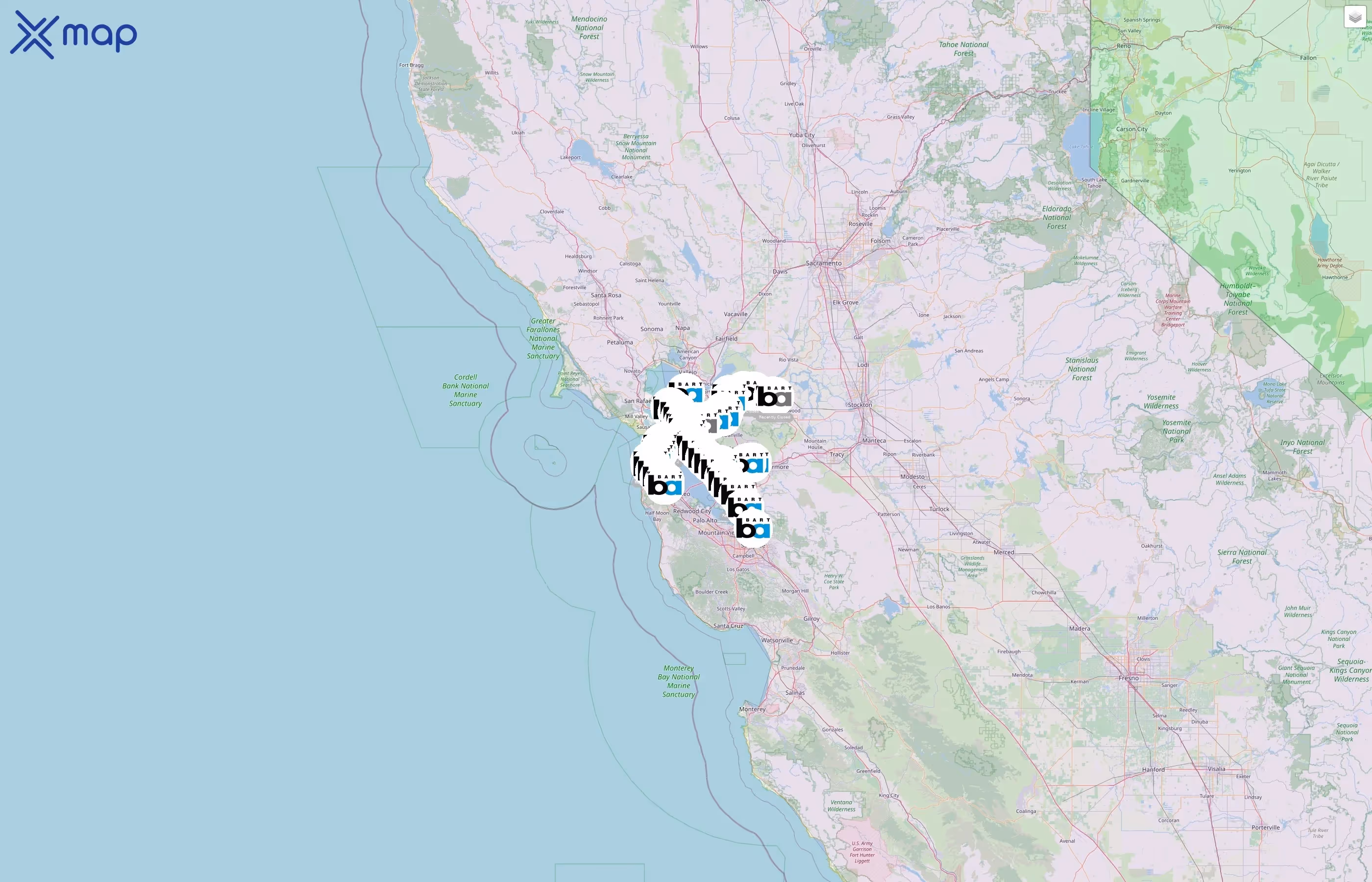 Bay Area Rapid Transit street hotspots