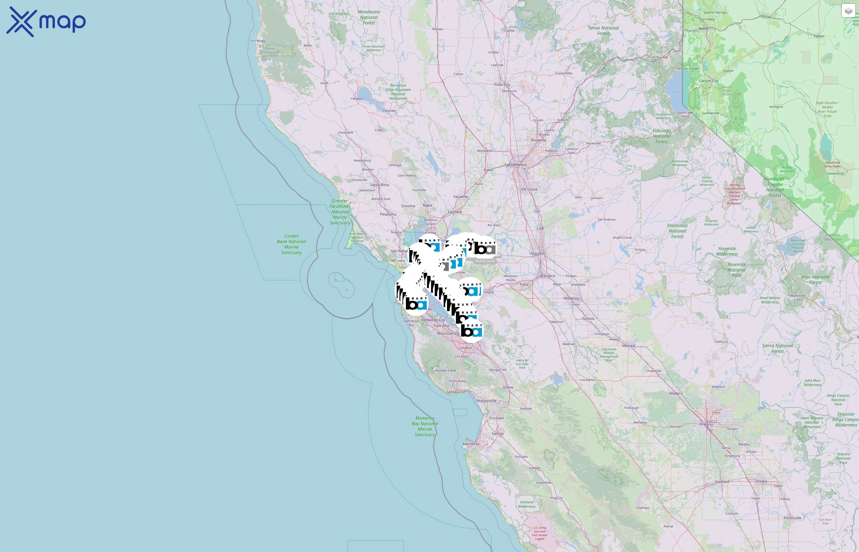 Bay Area Rapid Transit street hotspots