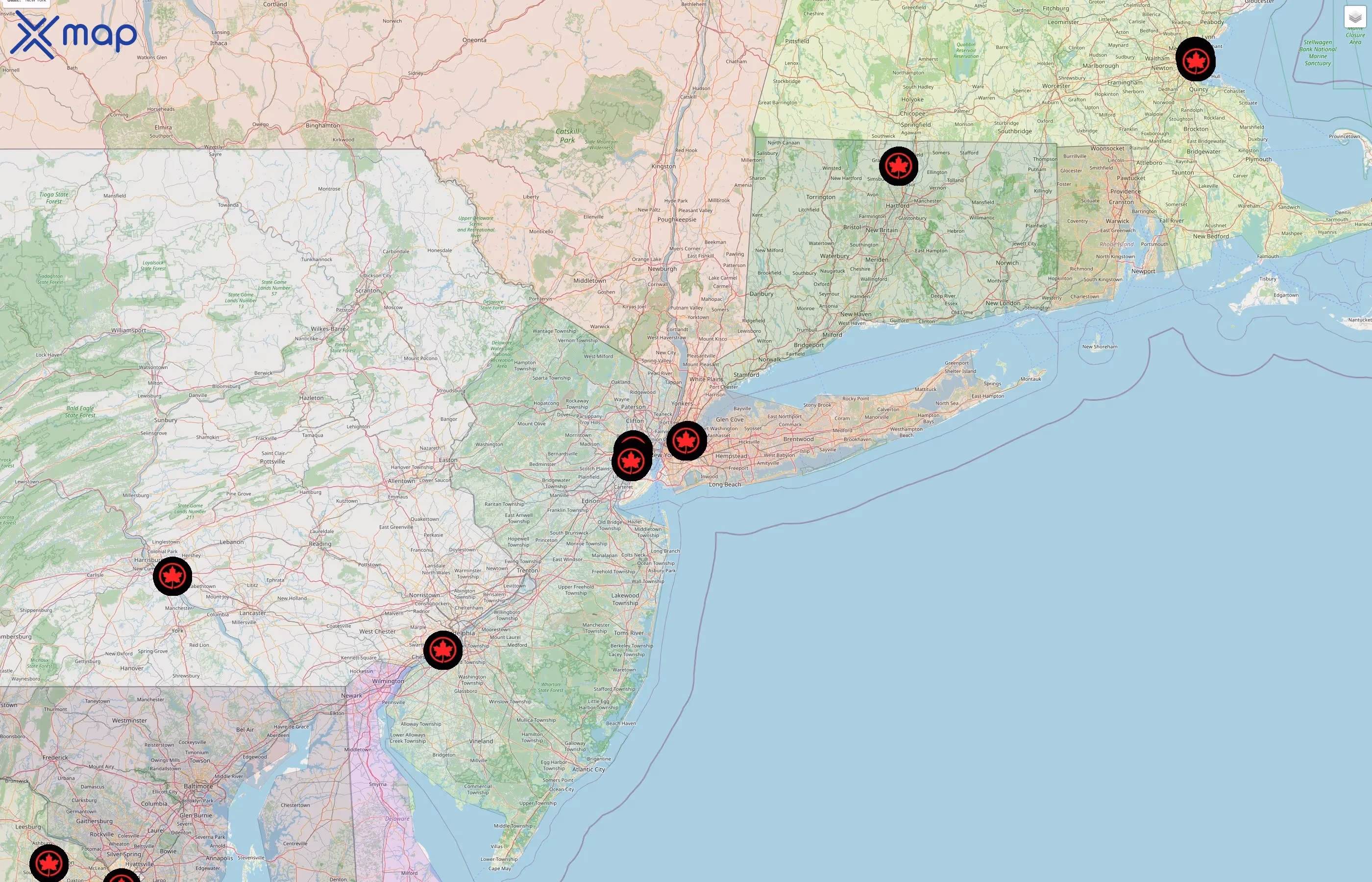 Air Canada street hotspots