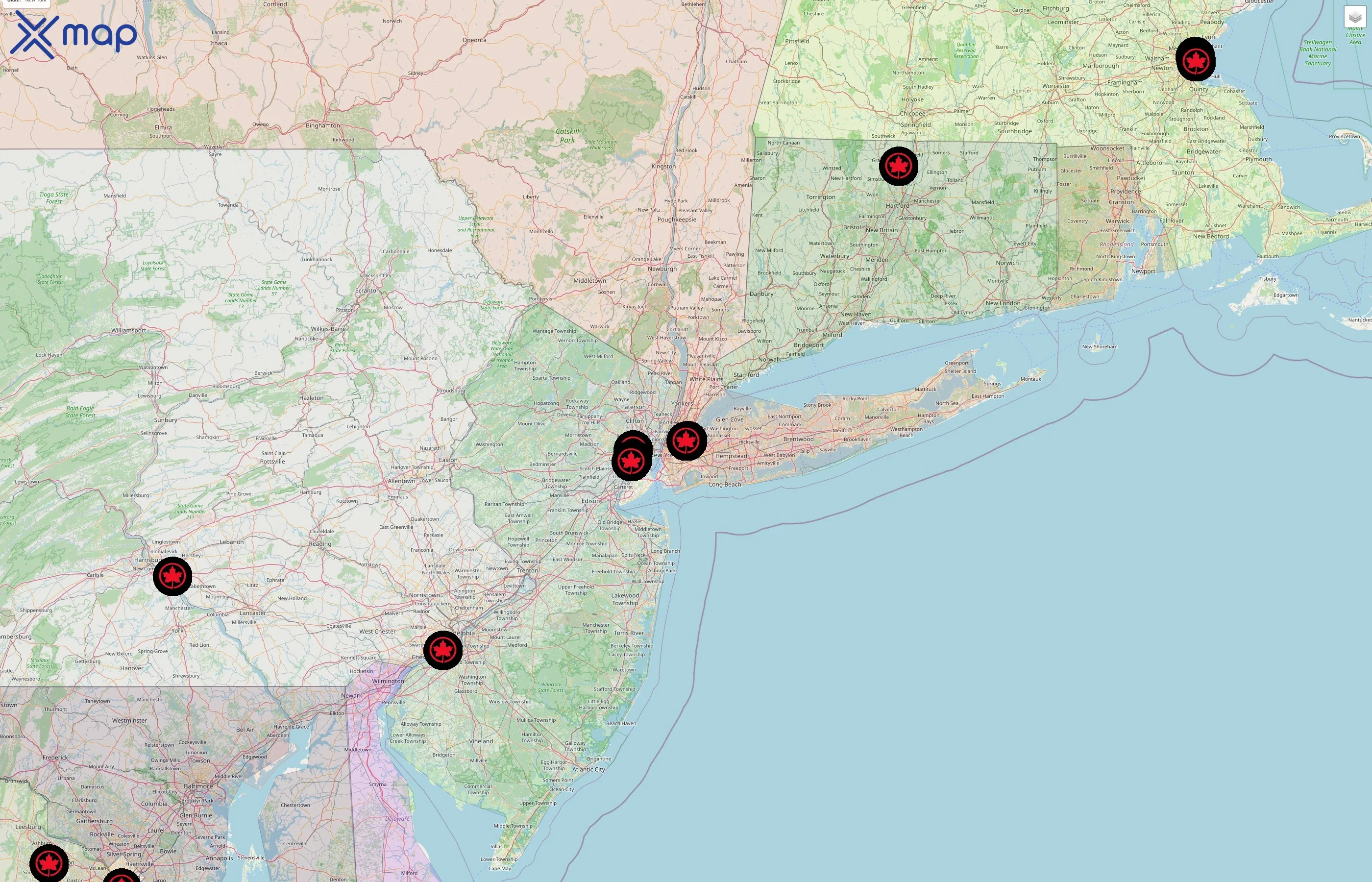 Air Canada street hotspots