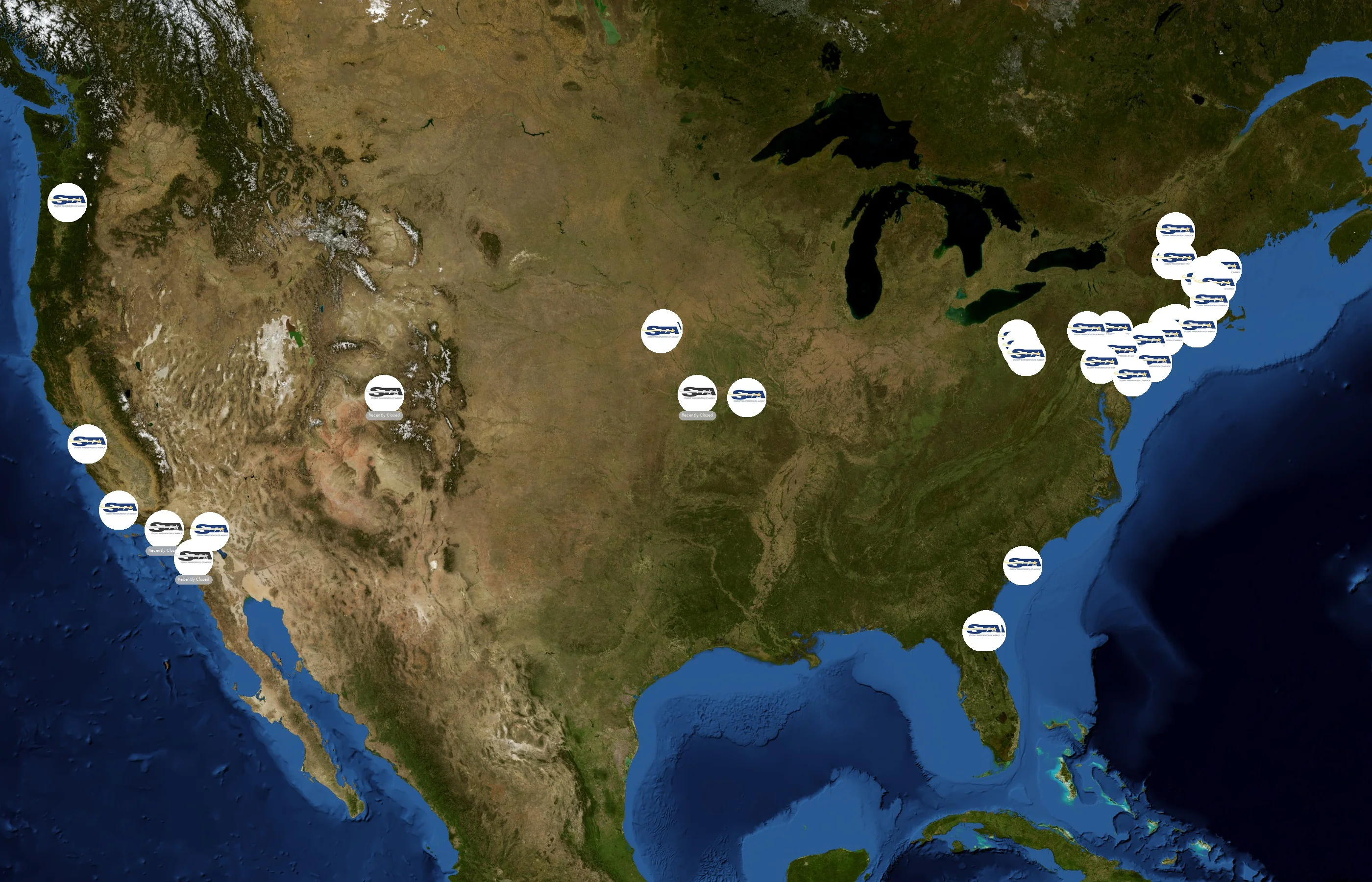Student Transportation of America state distribution