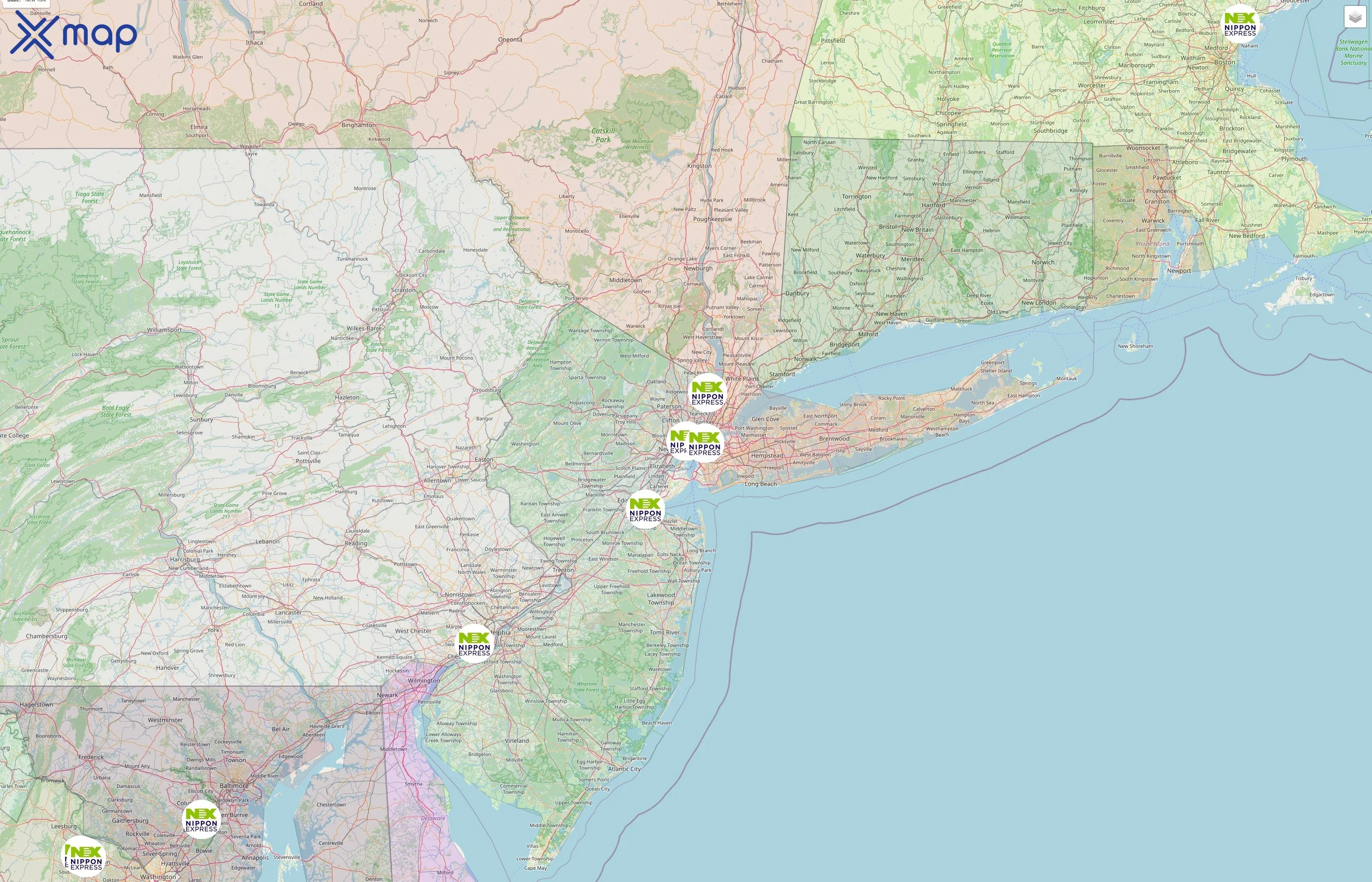 Nippon Express street hotspots