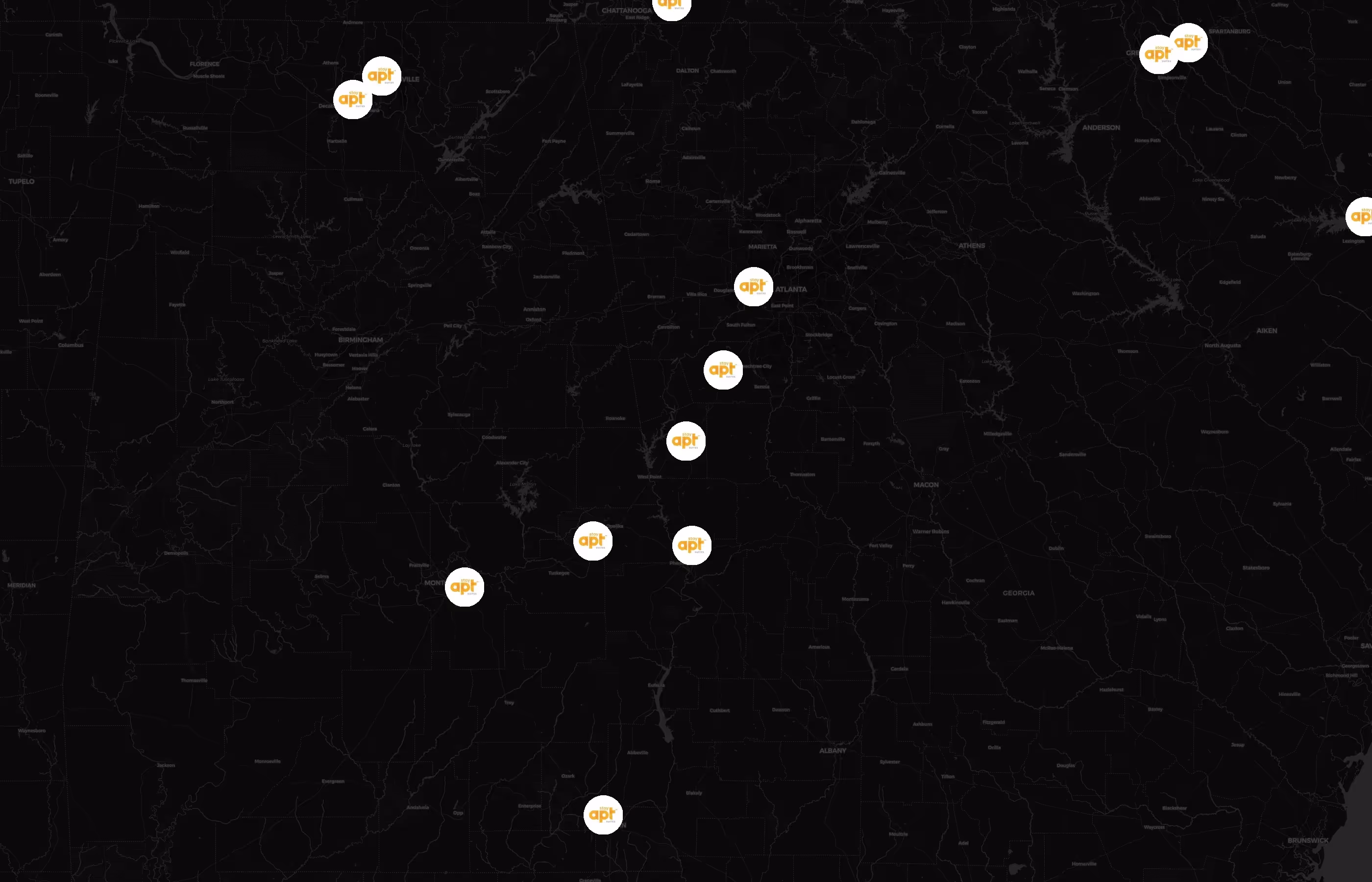 stayAPT Suites city distribution