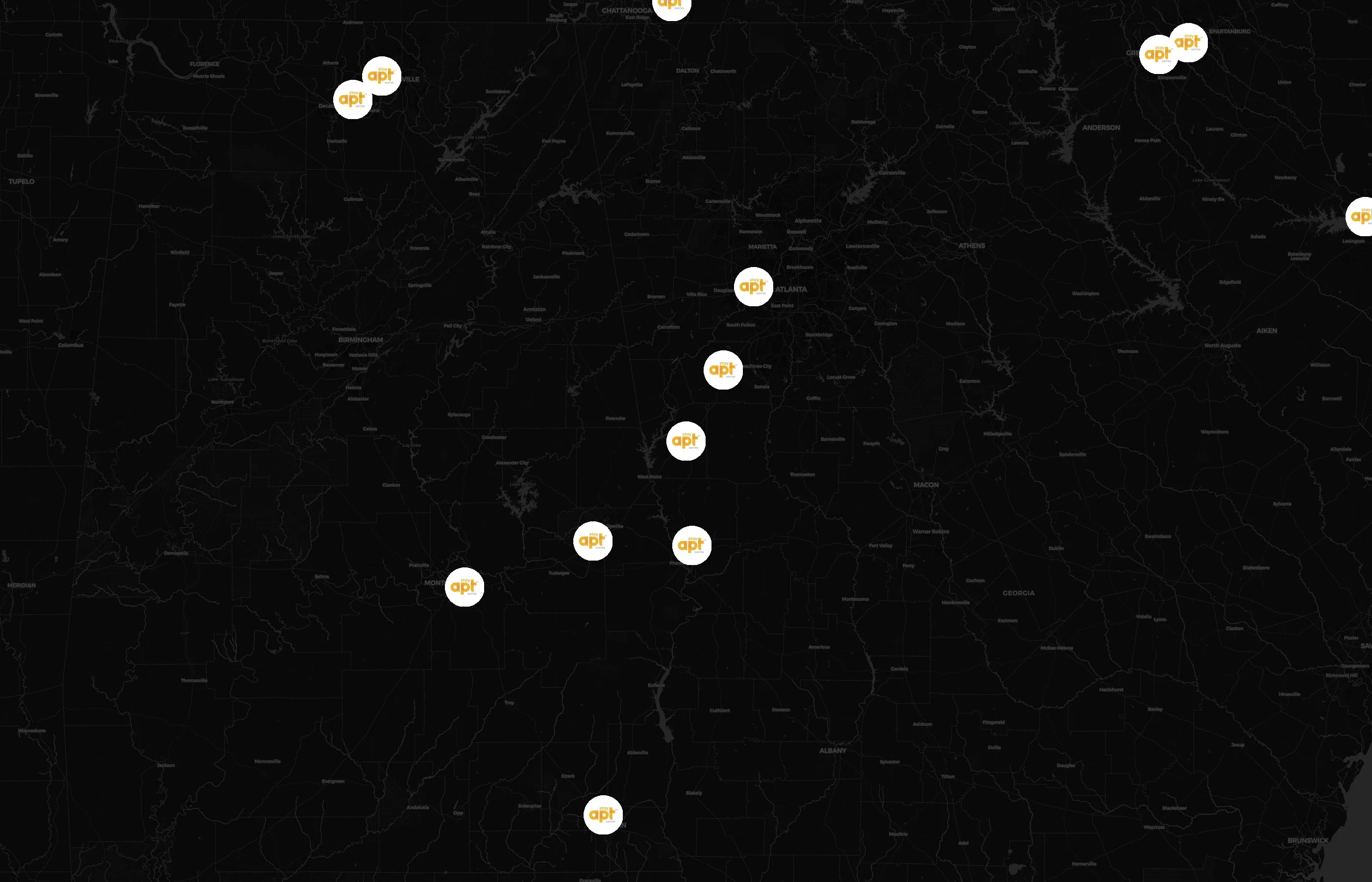 stayAPT Suites city distribution
