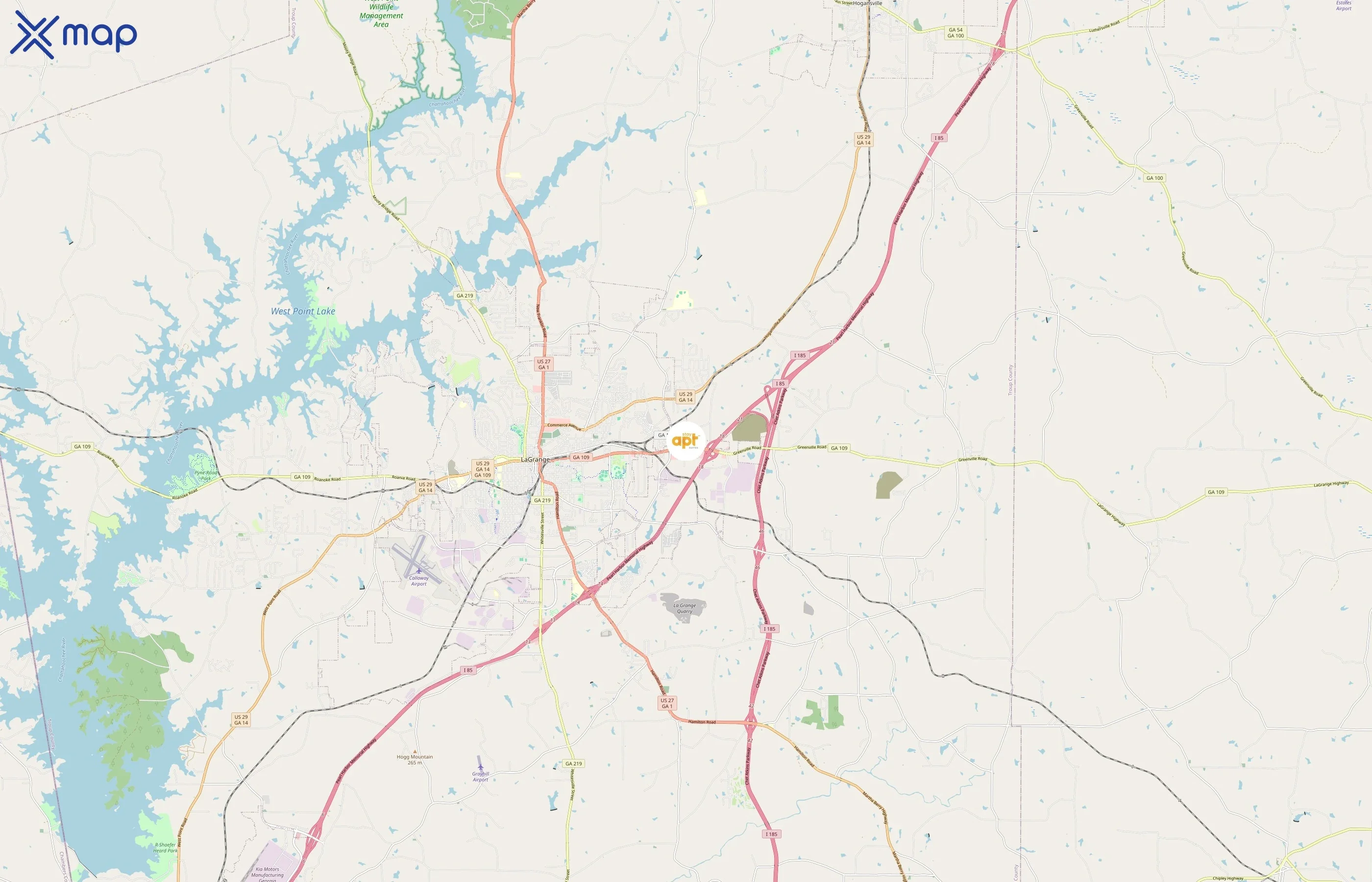 stayAPT Suites area coverage