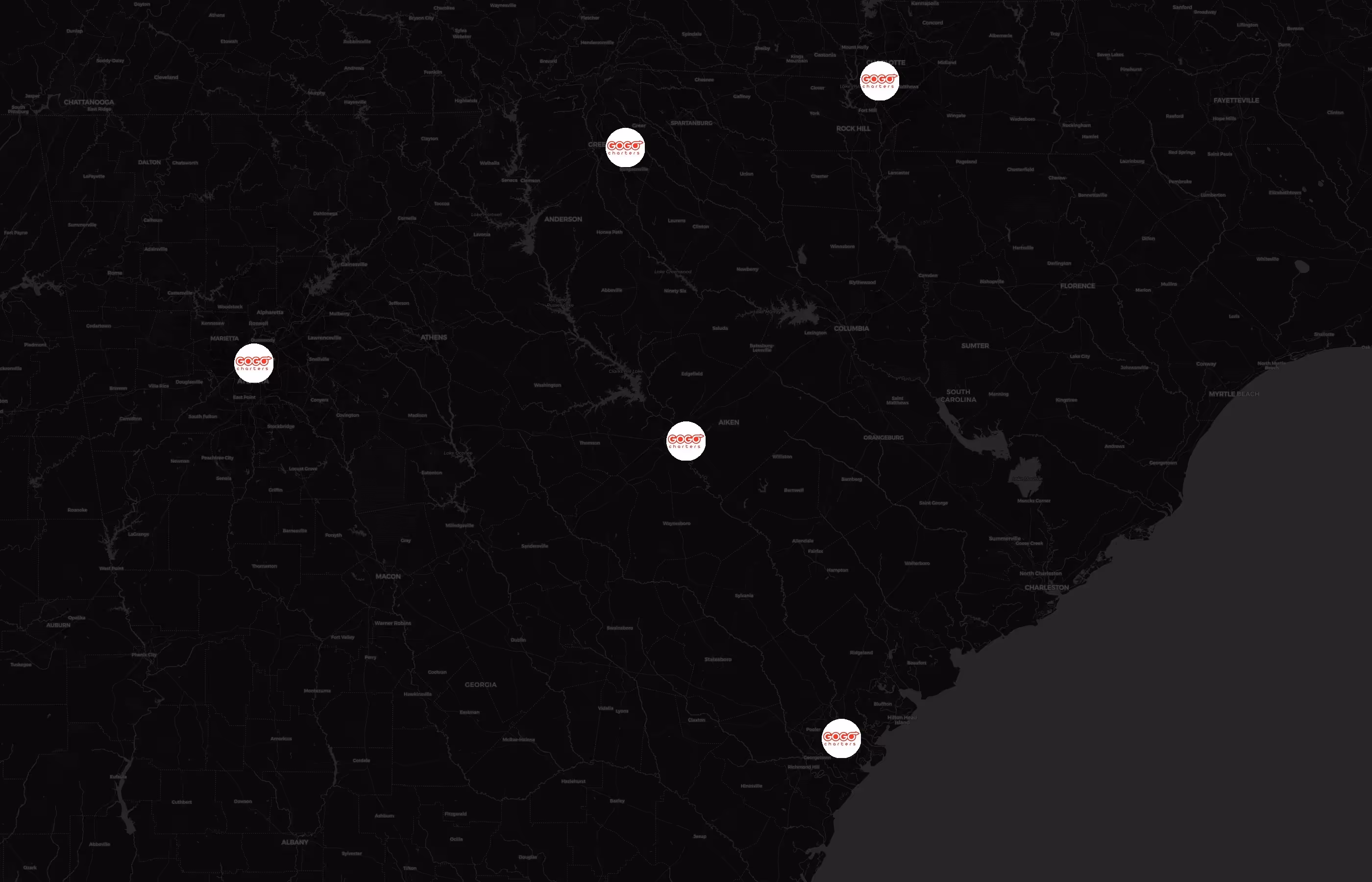 GOGO Charters city distribution