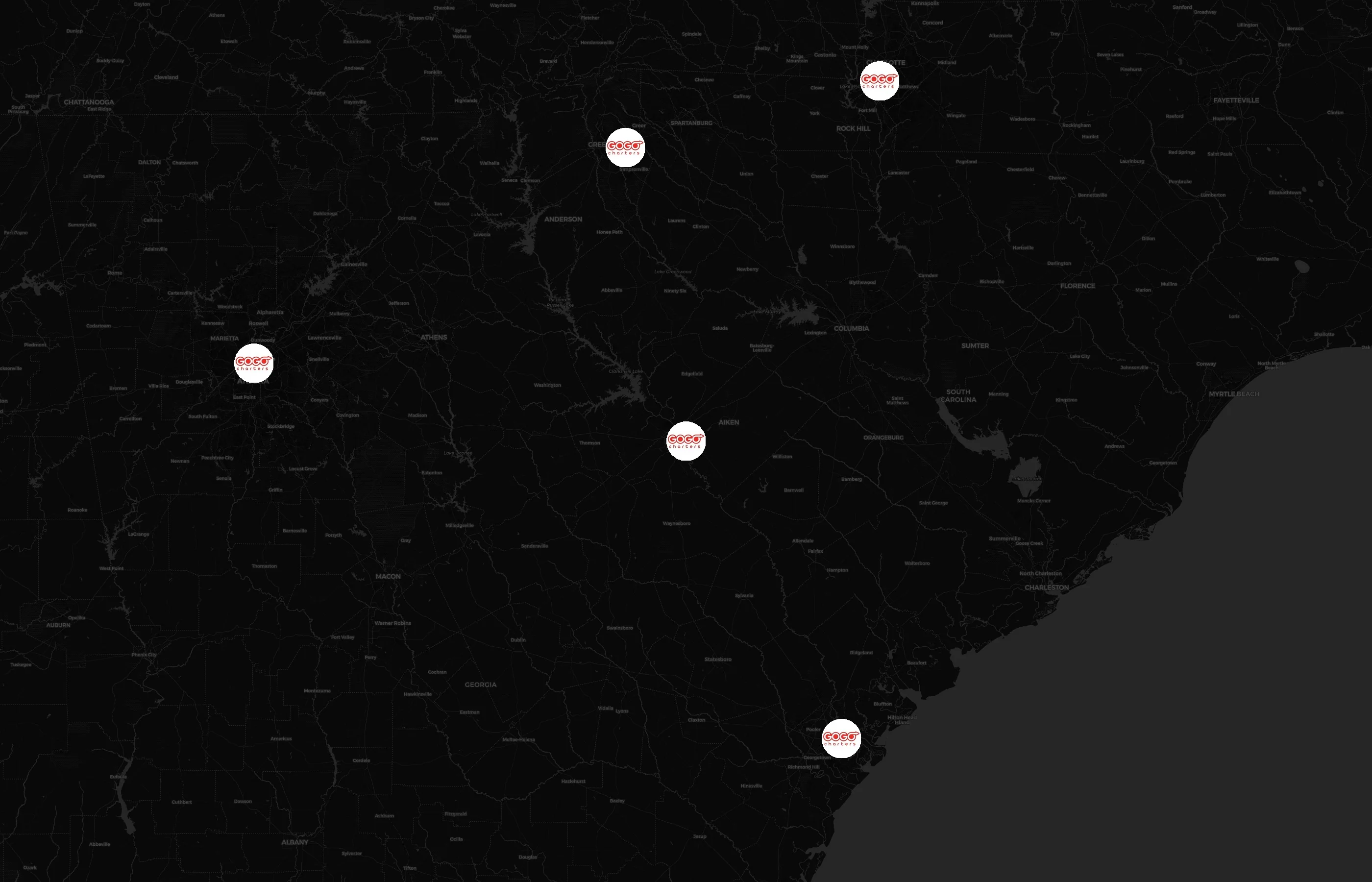 GOGO Charters city distribution