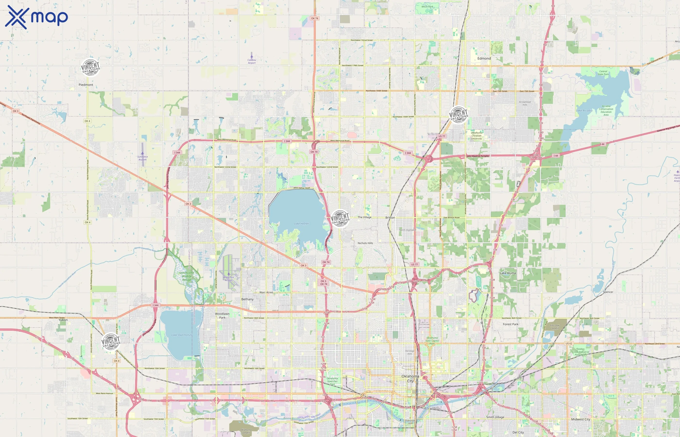 Vincent Vacations area coverage