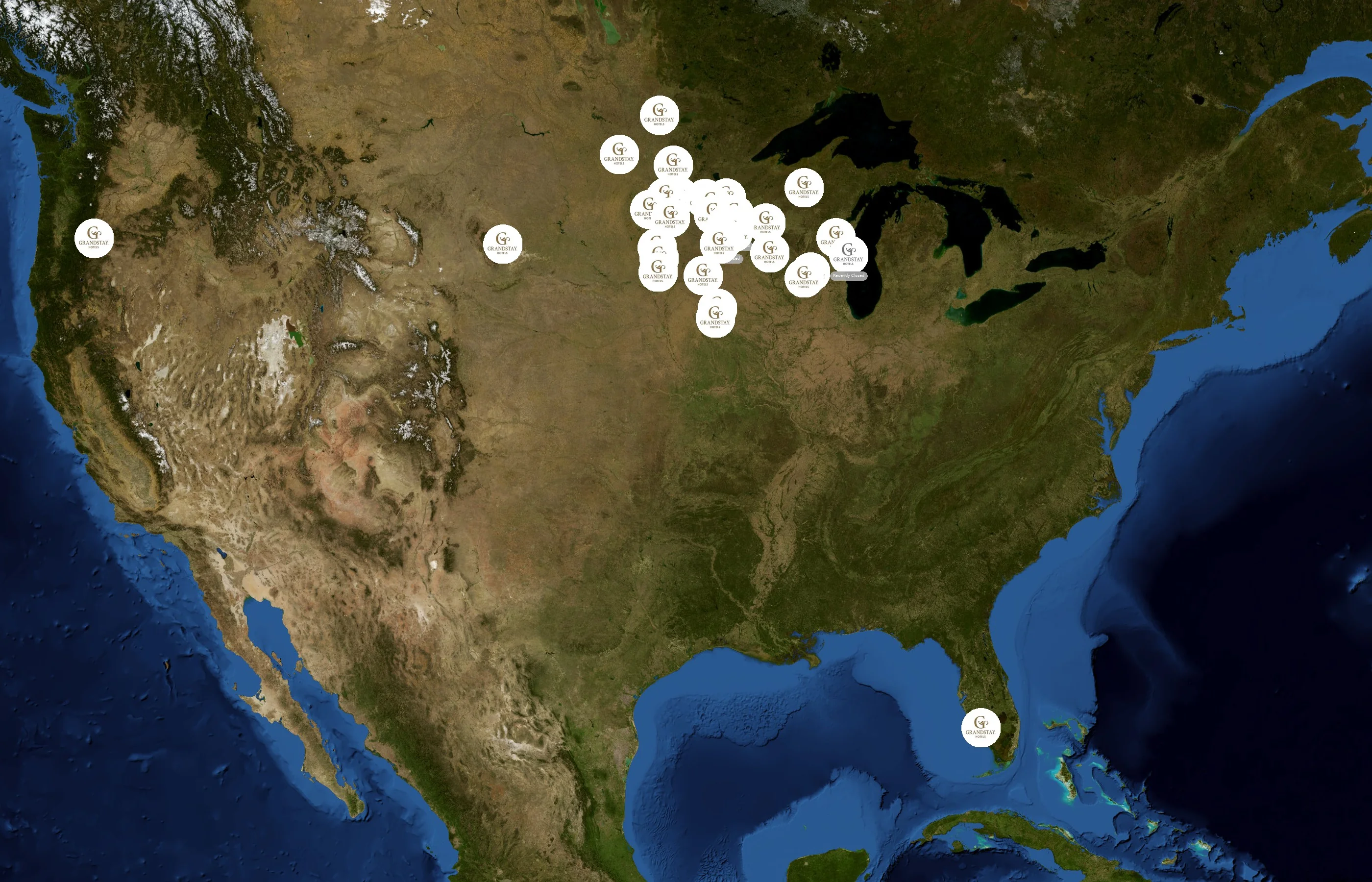 GrandStay Hotels state distribution
