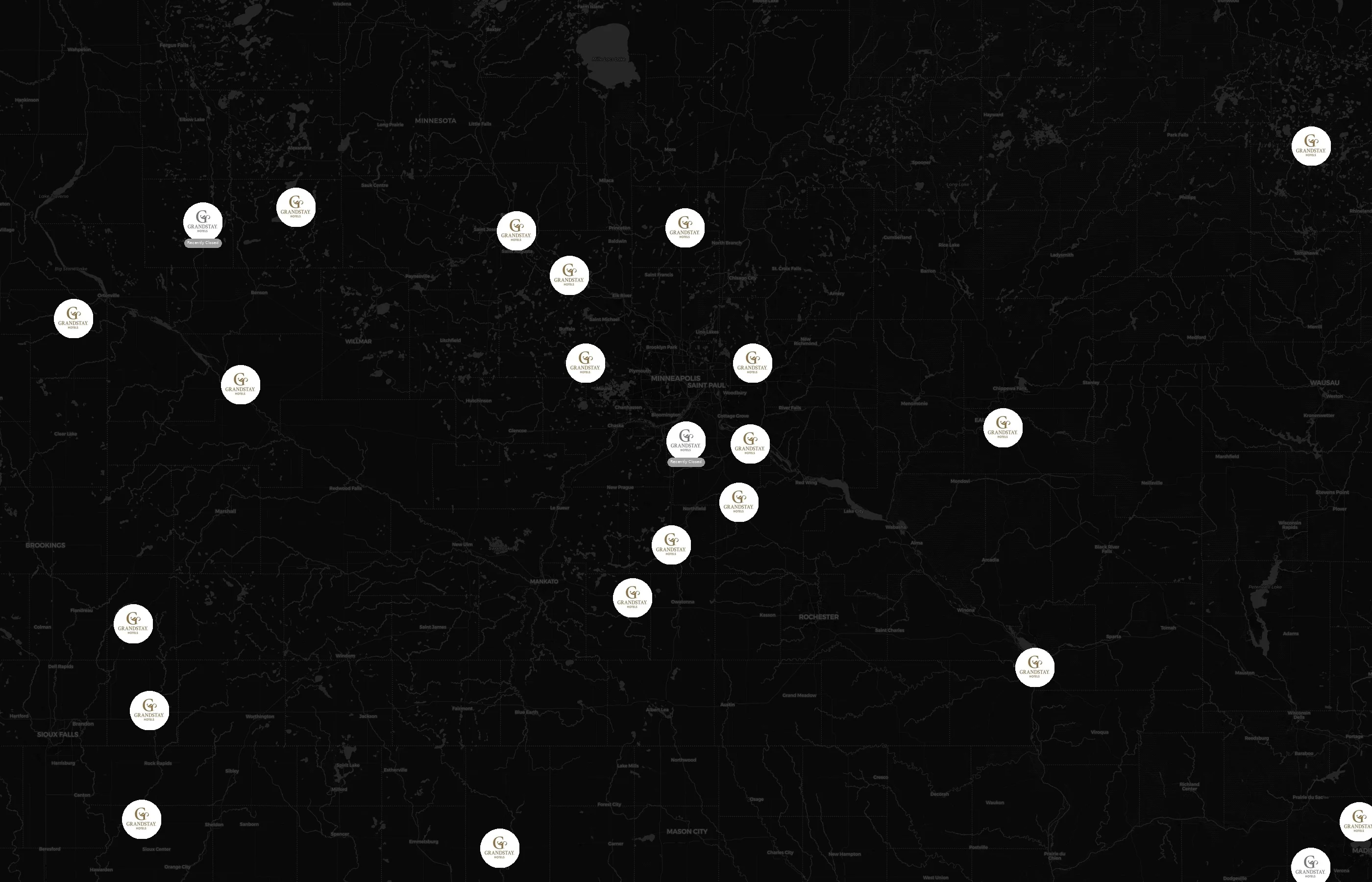 GrandStay Hotels city distribution