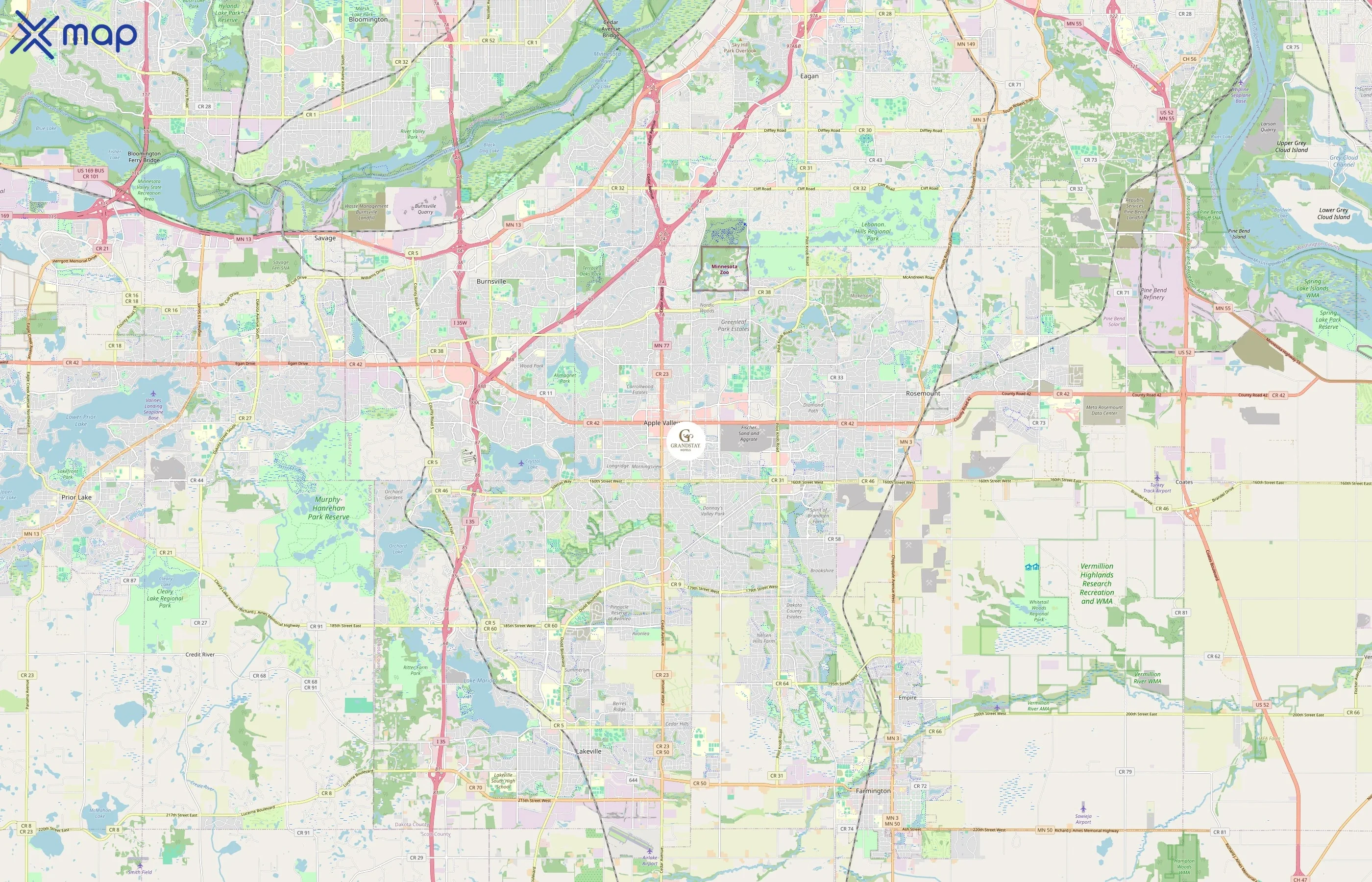 GrandStay Hotels area coverage