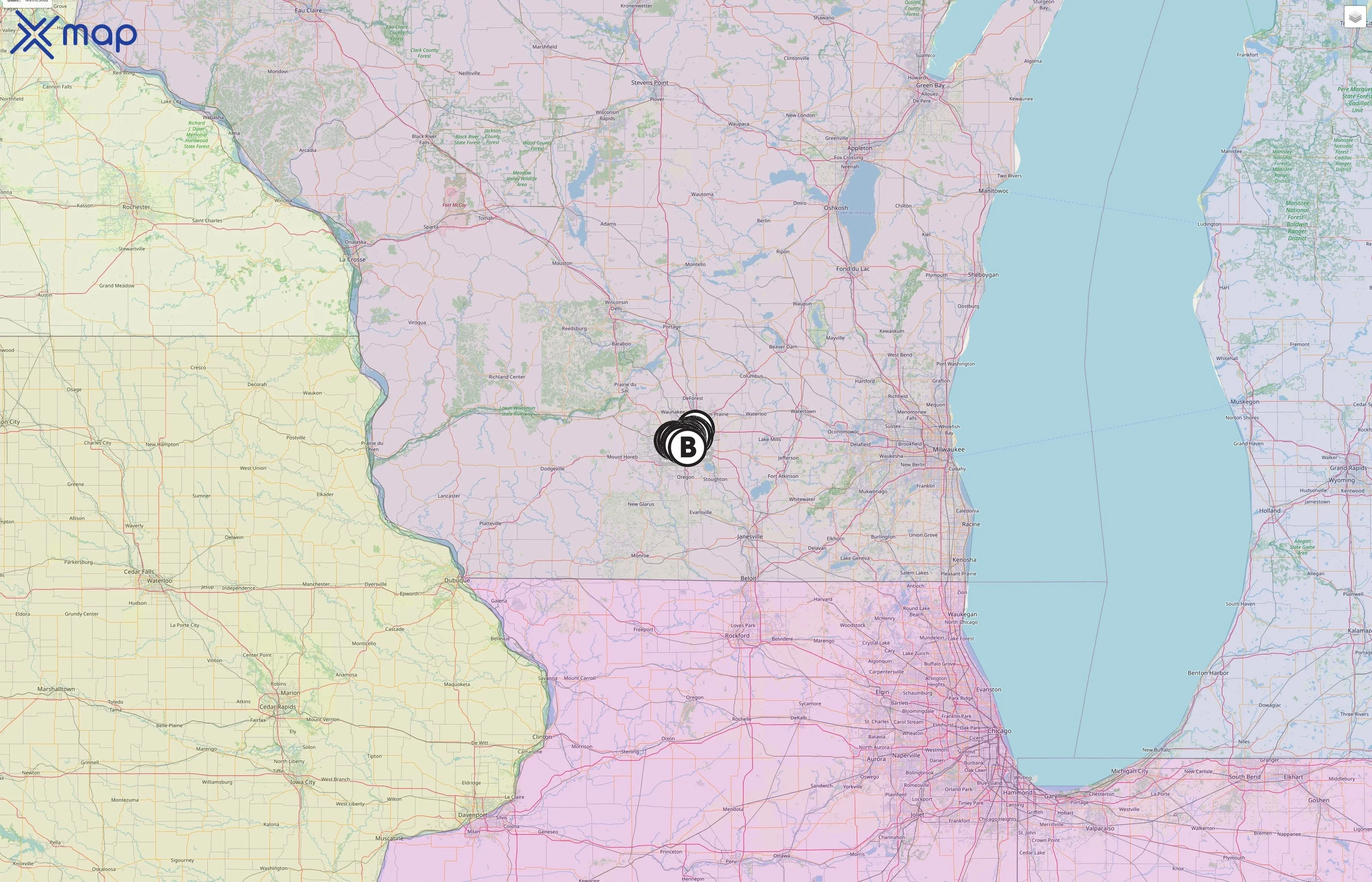 Madison BCycle street hotspots