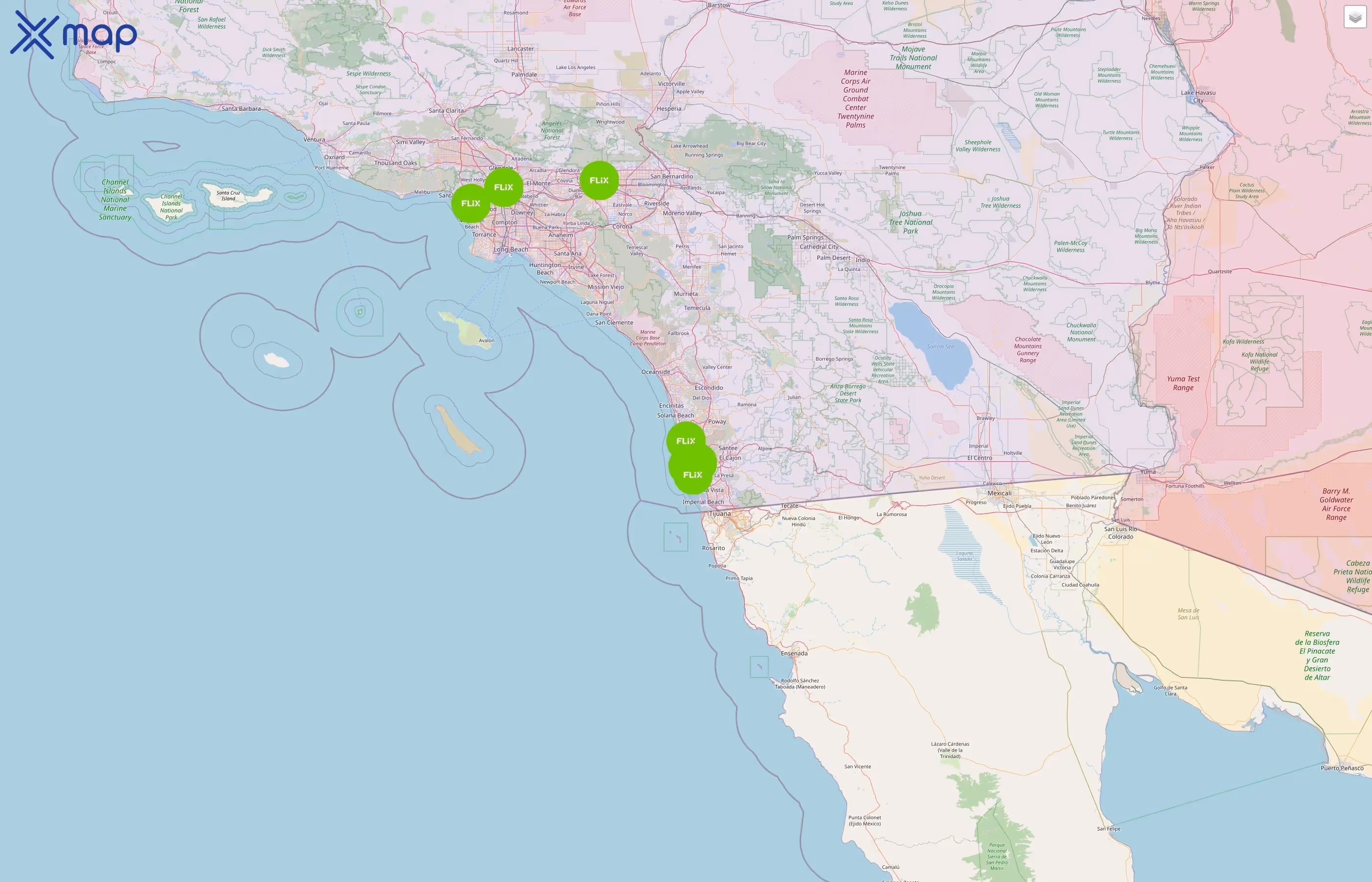 FlixBus street hotspots