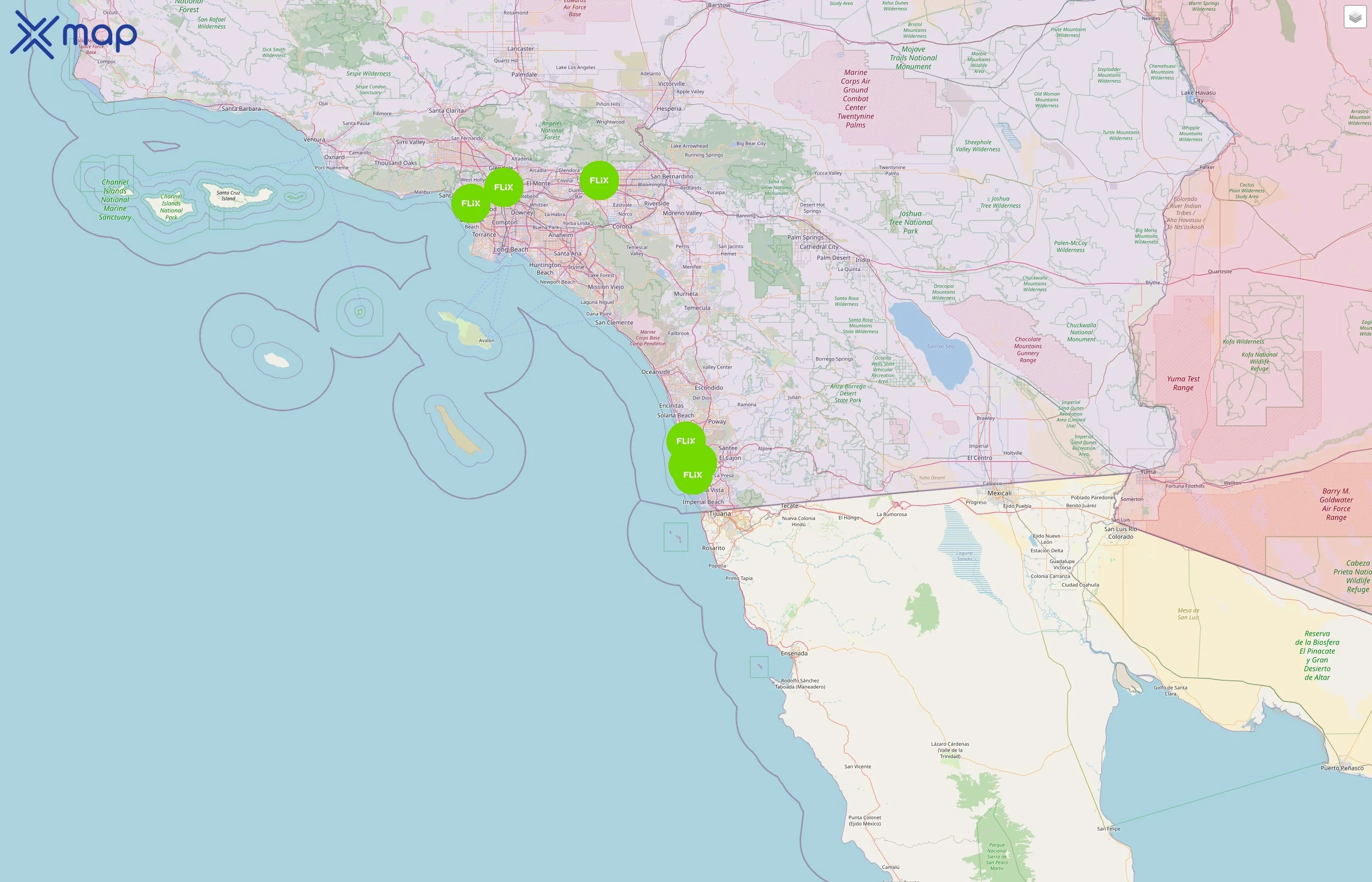 FlixBus street hotspots