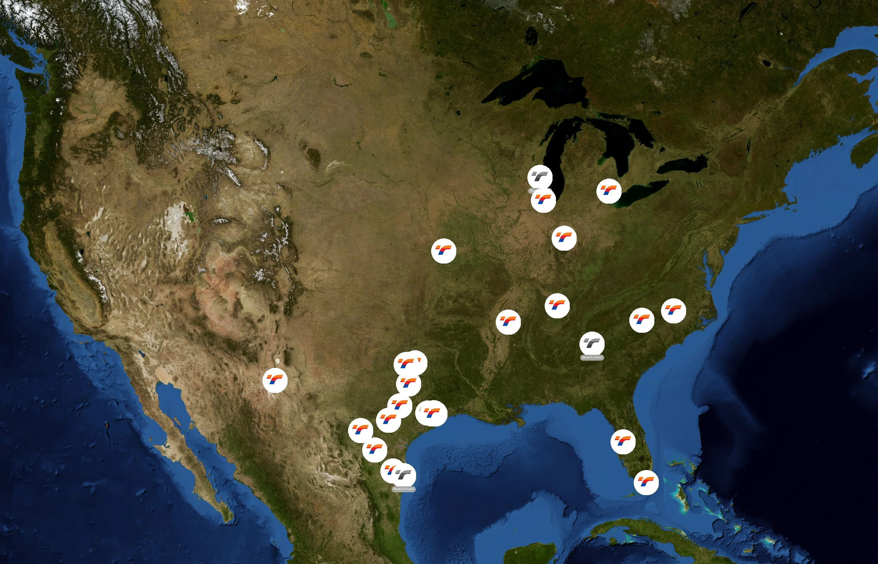 Tornado Bus Company state distribution