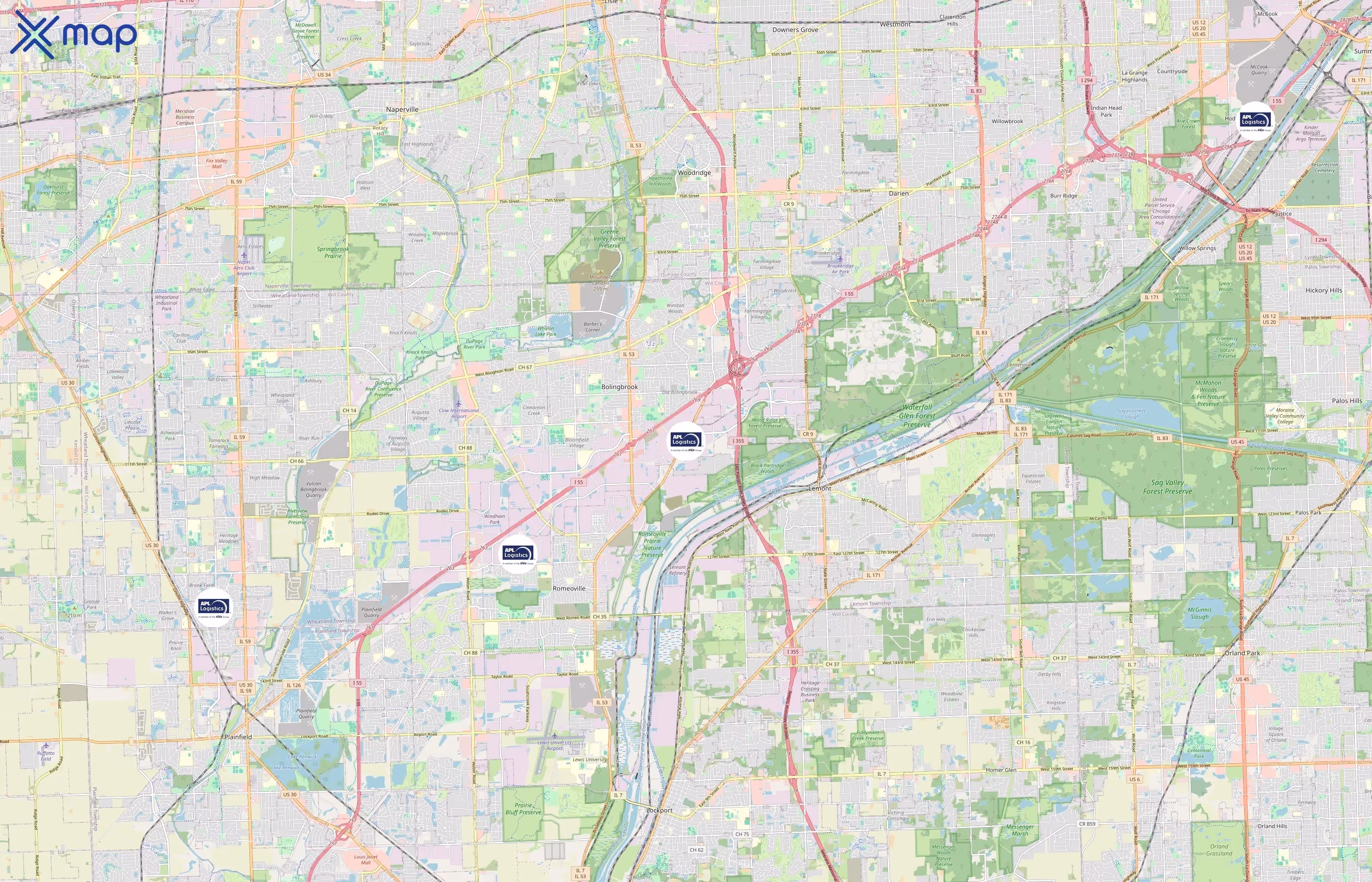 APL Logistics area coverage