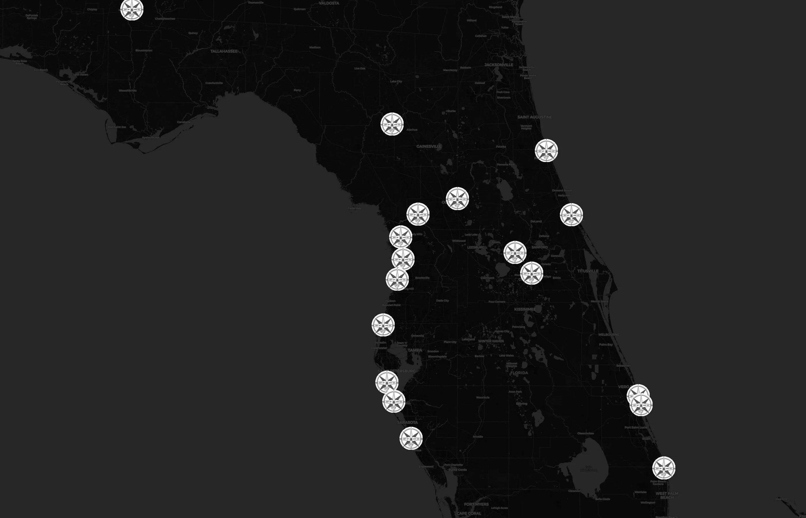 Get Up And Go Kayaking city distribution