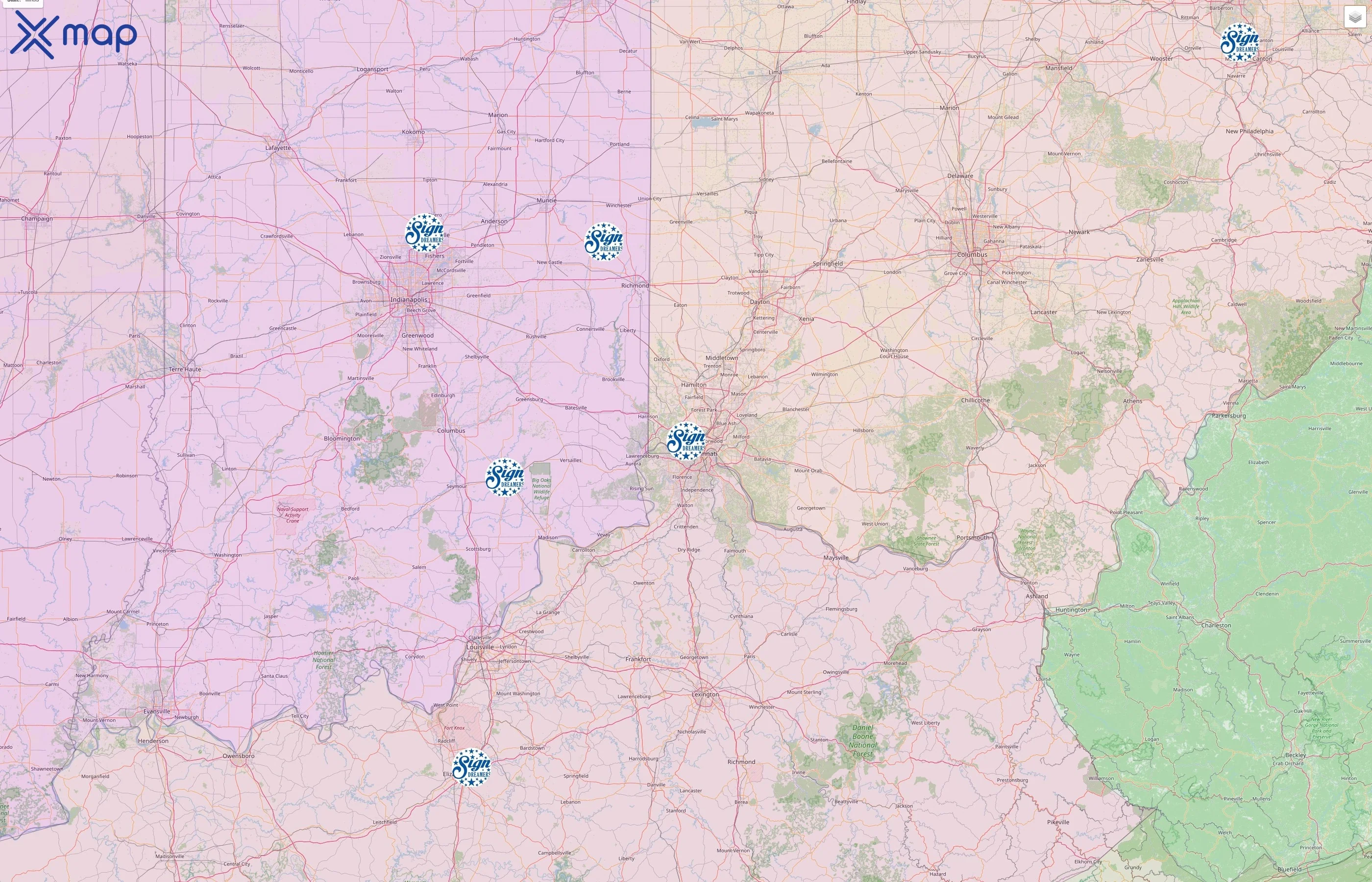 Sign Dreamers street hotspots