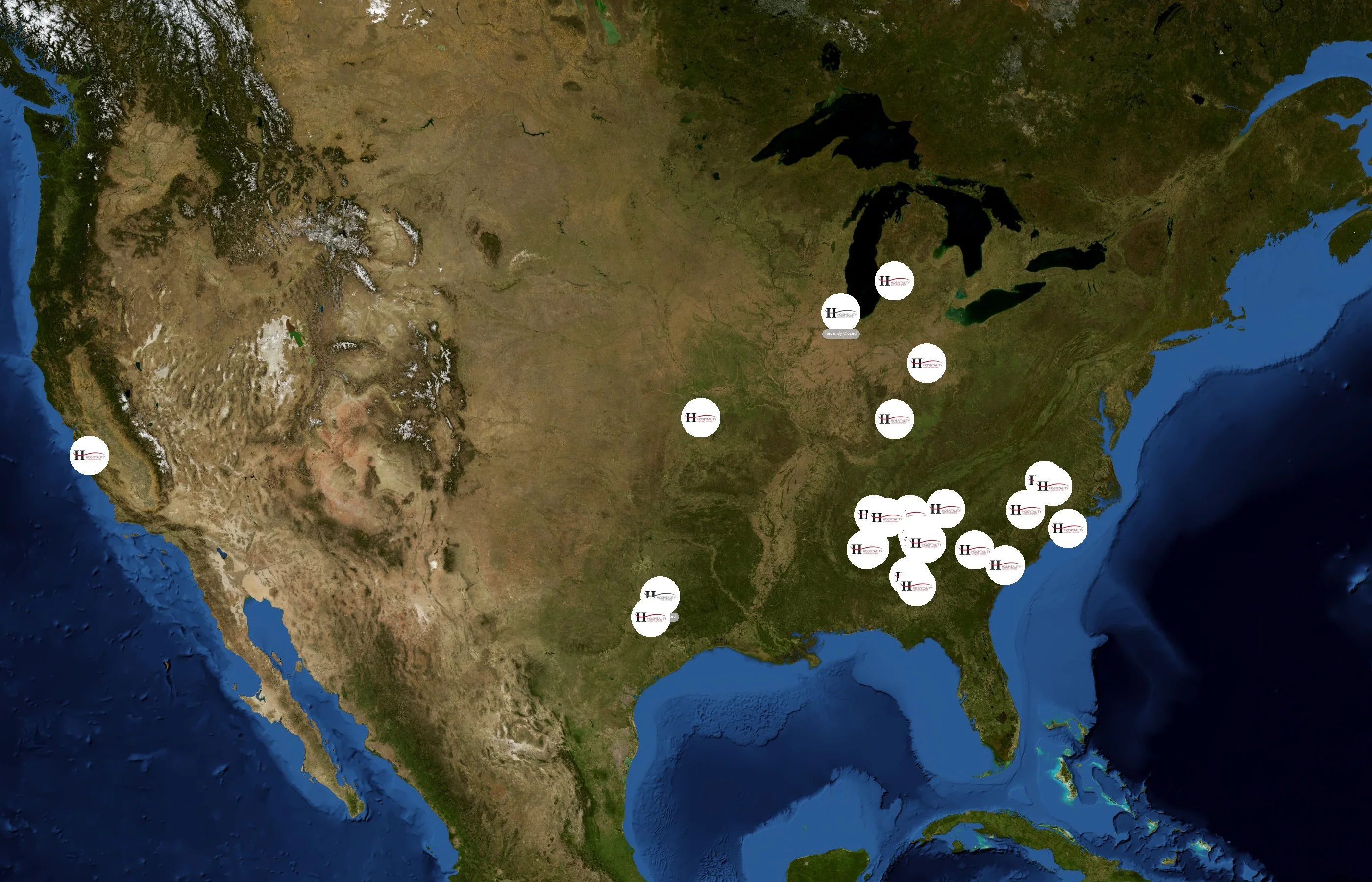 Budgetel state distribution